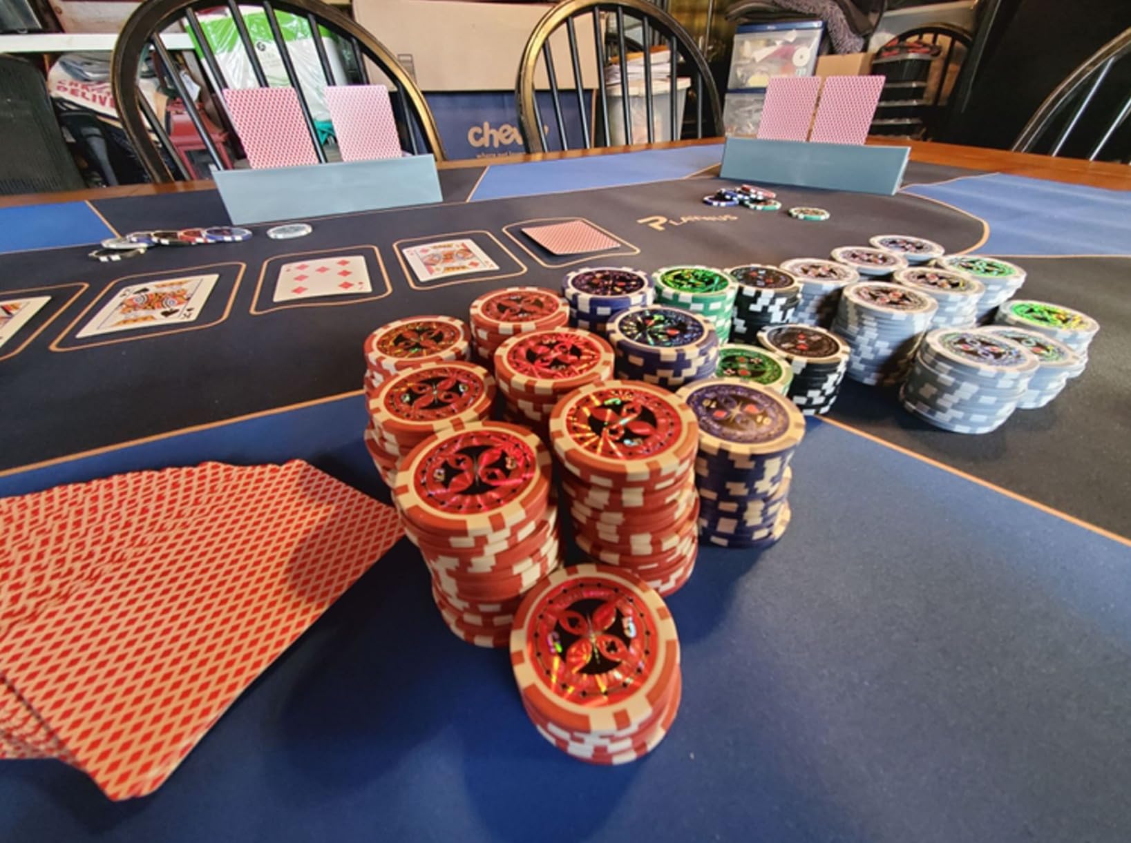 Texas Hold'em Poker Chips Set, 500 Pcs Poker Set, Denomination Poker Chip Set With Numbered customer photo 1