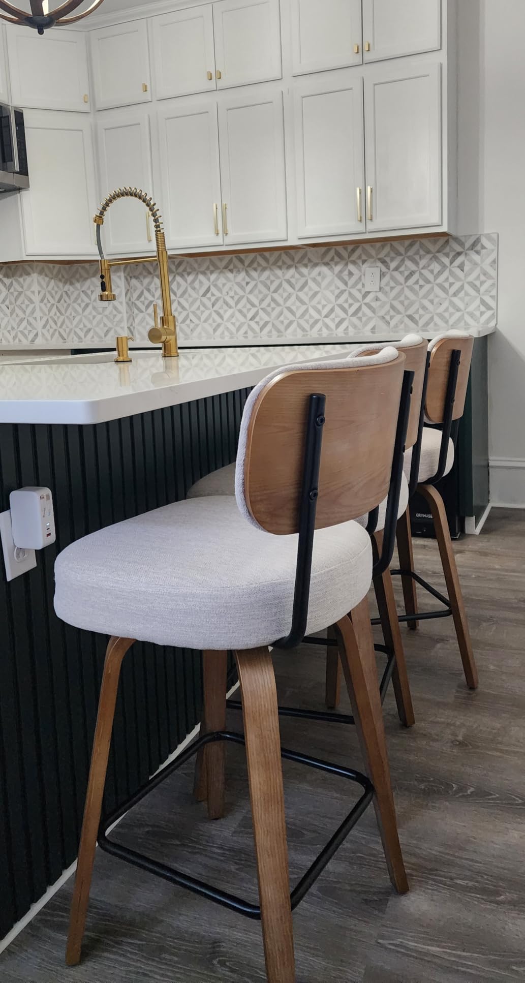 Swivel Bar Stools Set of 3, 26