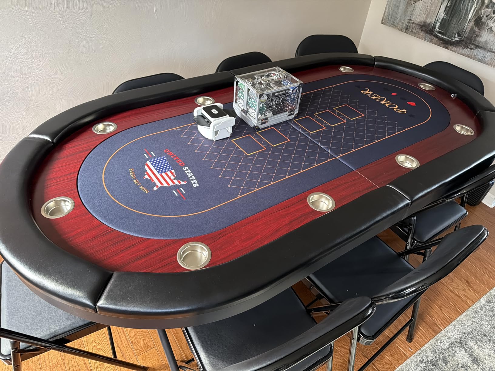 10 Player Foldable Poker Table, 86