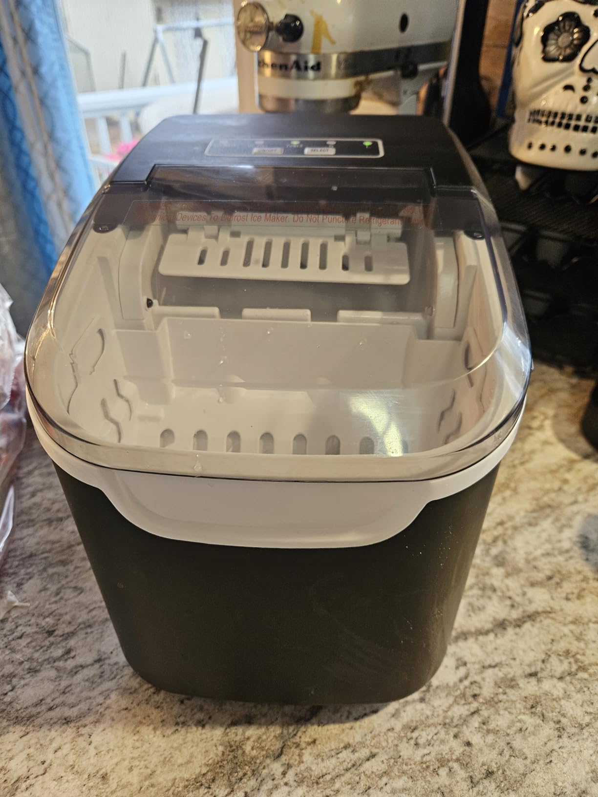 Countertop Ice Maker Machine, 8 Ice Cubes in 6 mins, 26lb/Day Bullet Ice with 2 Sizes- Portable Mini, Energy Saving & Basket/Scoop for Home/Party/Travel/Camping/Bar,Grey customer photo 1