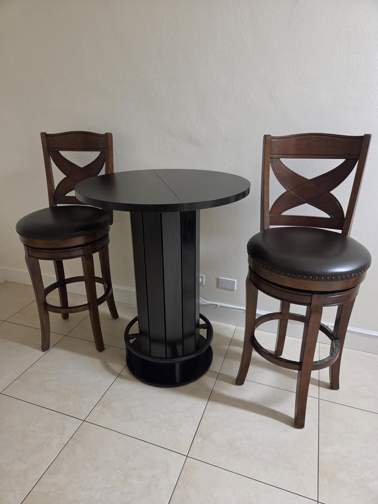 Tribesigns Round Bar Table, 39.4