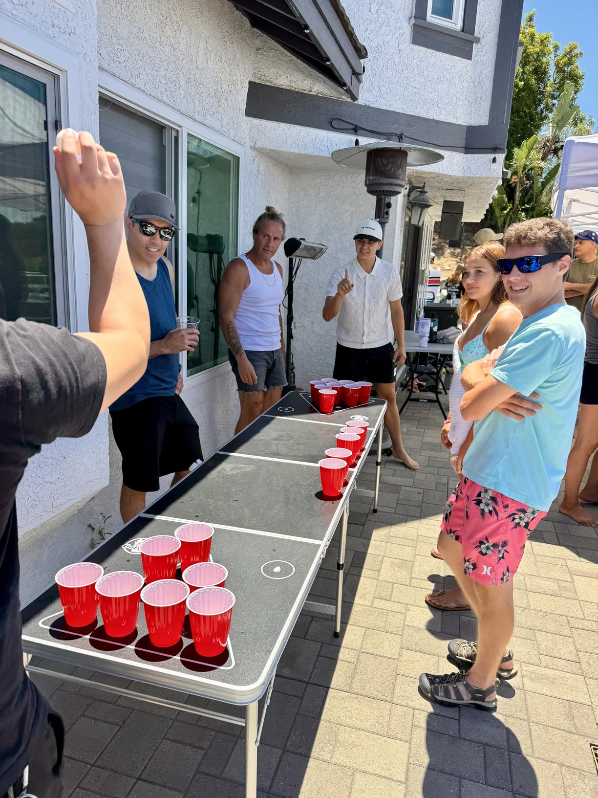 GoPong 8 ft Foldable Beer Pong Table with LED Lights - Regulation Size Portable Pong Table with 6 Balls customer photo 1