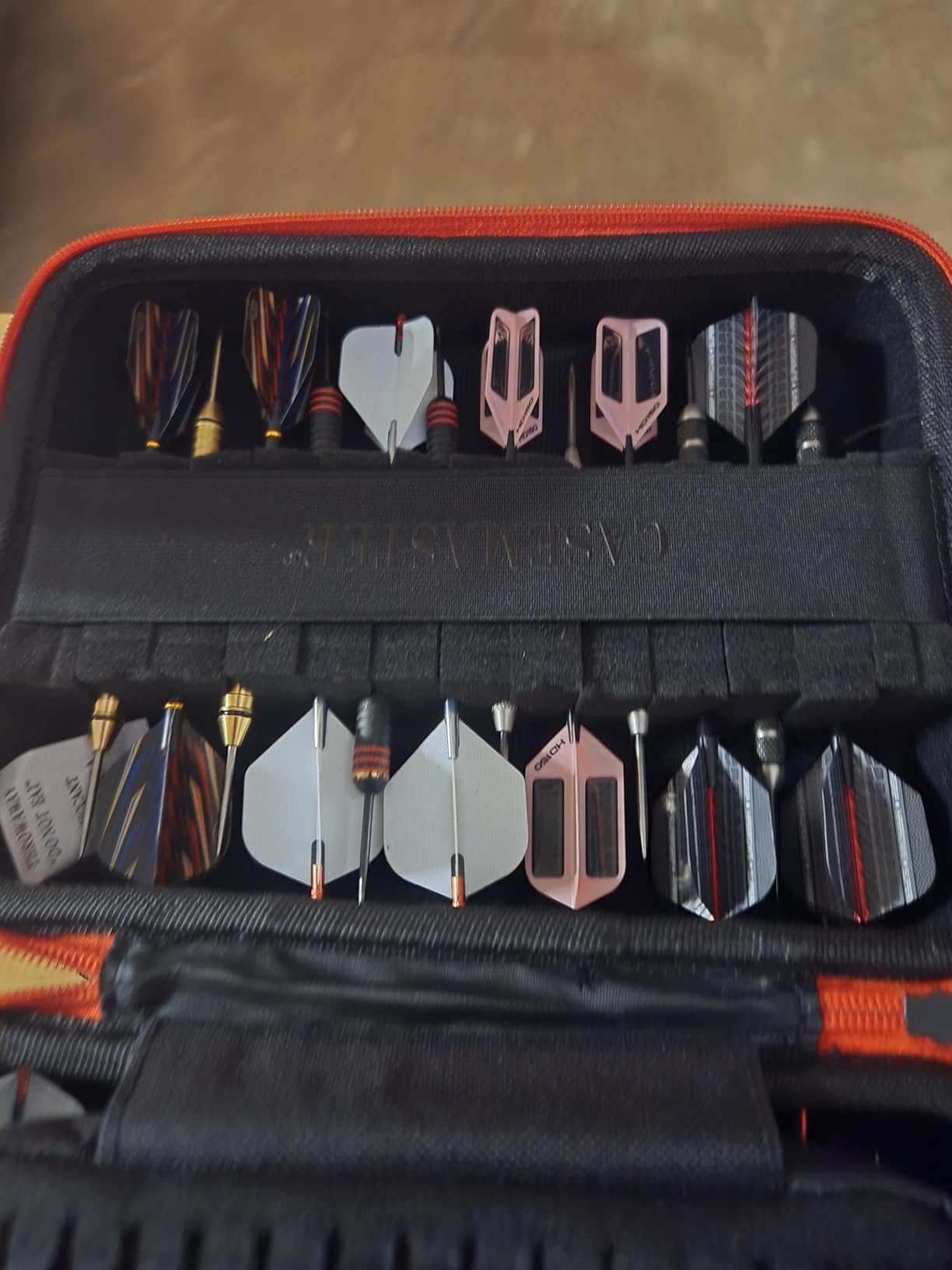 Casemaster Maxx 8 Dart Case, Holds 24 Steel Tip or Soft Tip Darts Fully Assembled, Hard Shell EVA Darts Case, 20 Accessory Pockets, Black customer photo 1