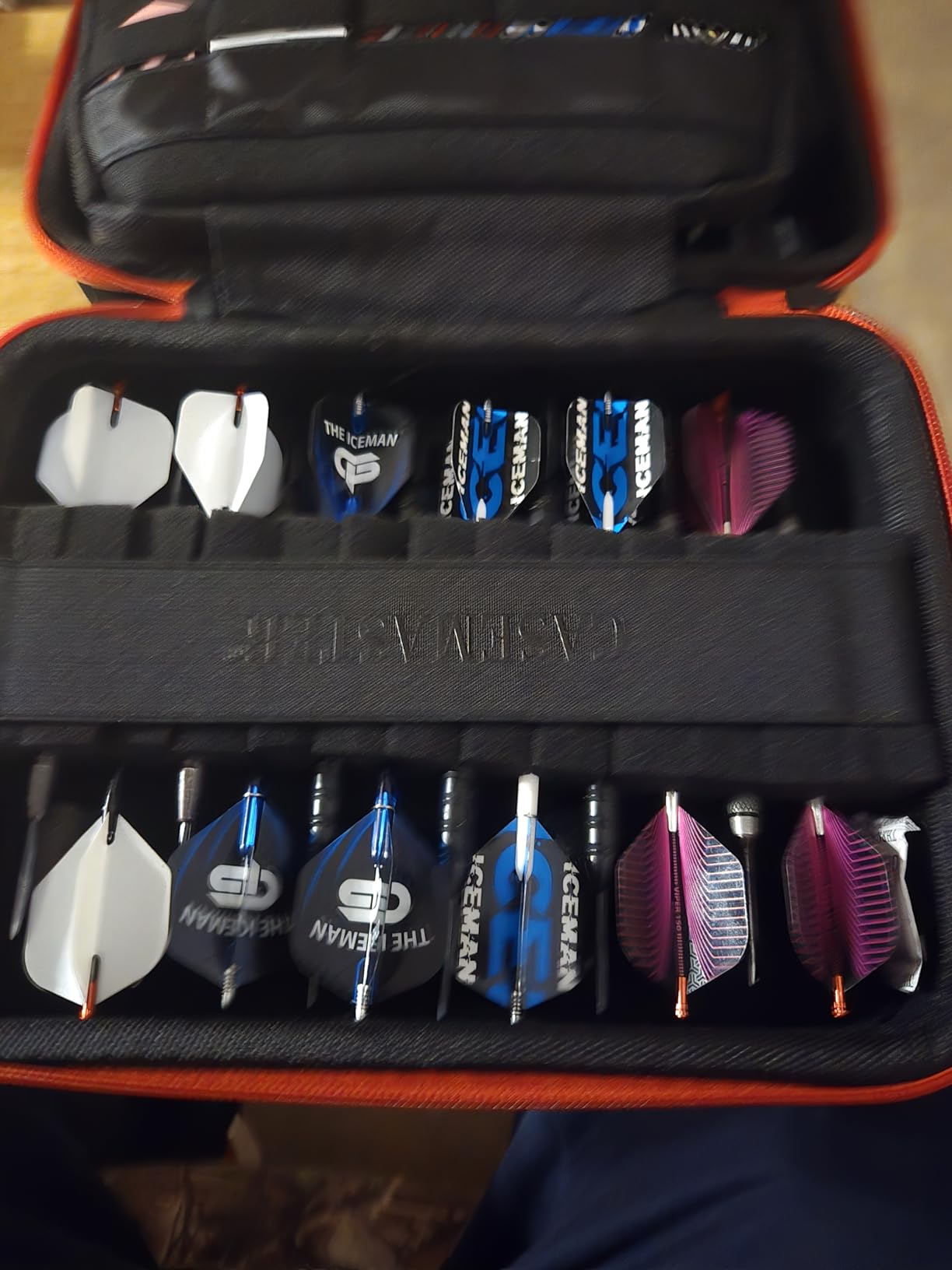 Casemaster Maxx 8 Dart Case, Holds 24 Steel Tip or Soft Tip Darts Fully Assembled, Hard Shell EVA Darts Case, 20 Accessory Pockets, Black customer photo 2