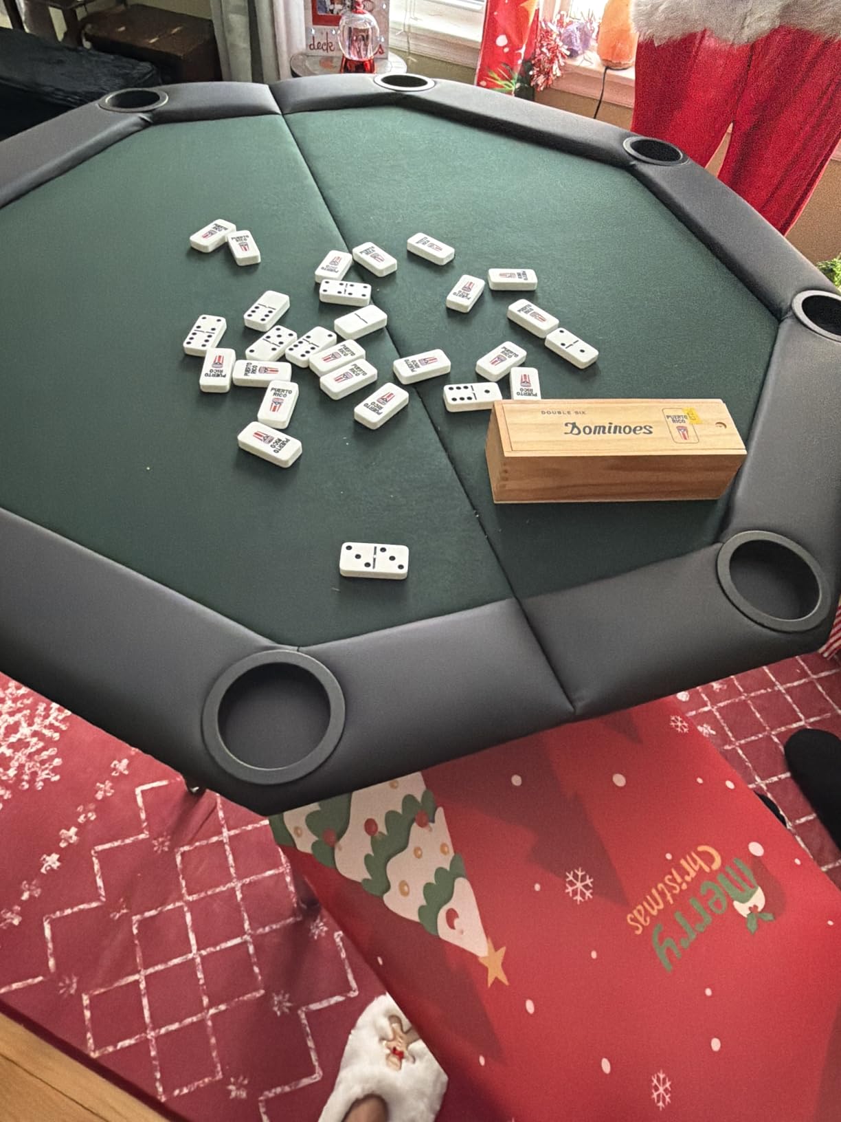 ZivPlay Poker Table Foldable Texas Holdem Poker Table Portable with Folding Legs for Card Game and Casino Gambling 8 Player Octagon customer photo 1