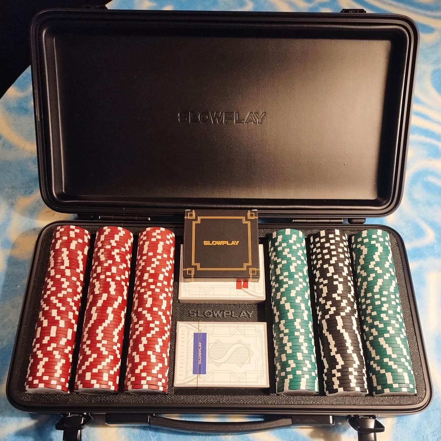 SLOWPLAY Nash 14g Clay Poker Chip Set White Gold Edition – 500PCS Core Set for Texas Hold'em customer photo 1