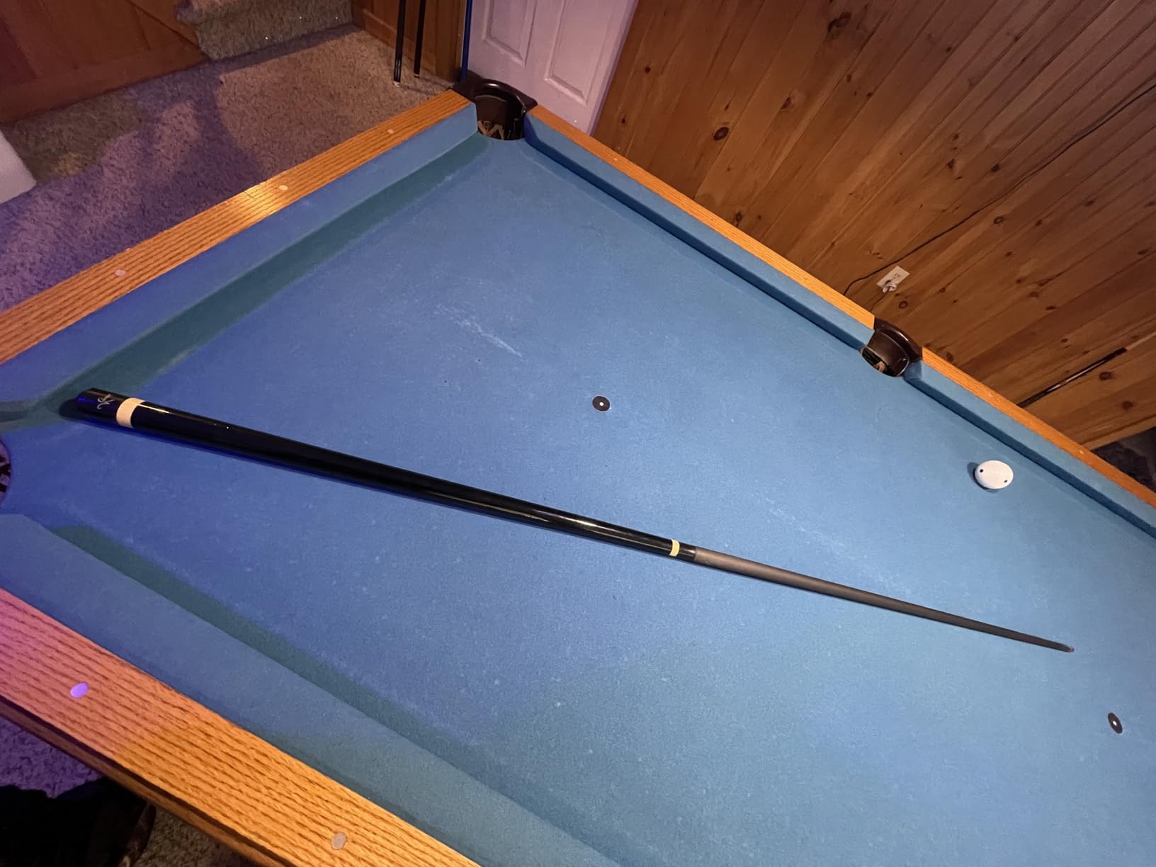 5/16-18 Carbon Pool Cue Single Shaft, Tip 11.8mm,12.5mm,12.9mm,10.5mm Low Deflection Technology, Ultra-Smooth, pro Taper, Easy to Play customer photo 2