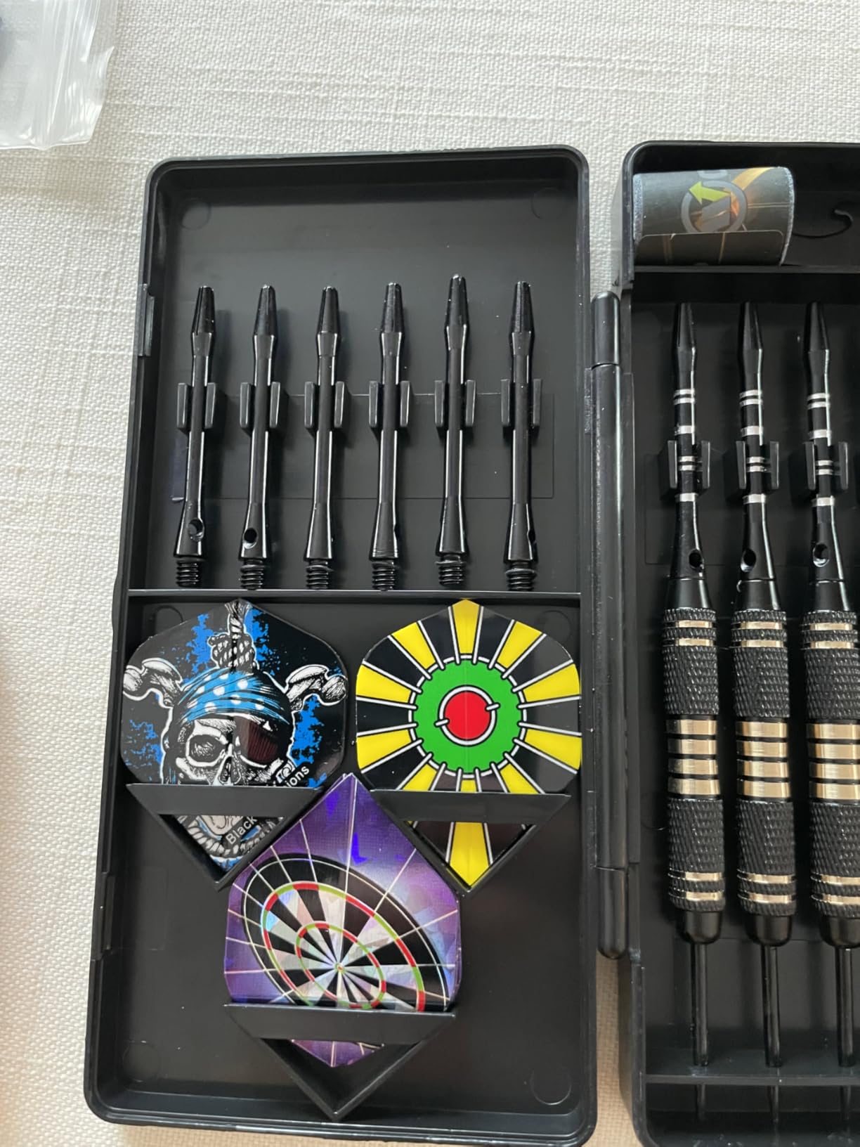 Professional 6 Pack Steel Tip Darts Set - 22 Grams Darts Metal Tip Set in Case - Brass Darts with 12 Aluminum Shafts, 12 Dart Flights, Dart Tool and Dart Sharpener for Beginners to Pros customer photo 1