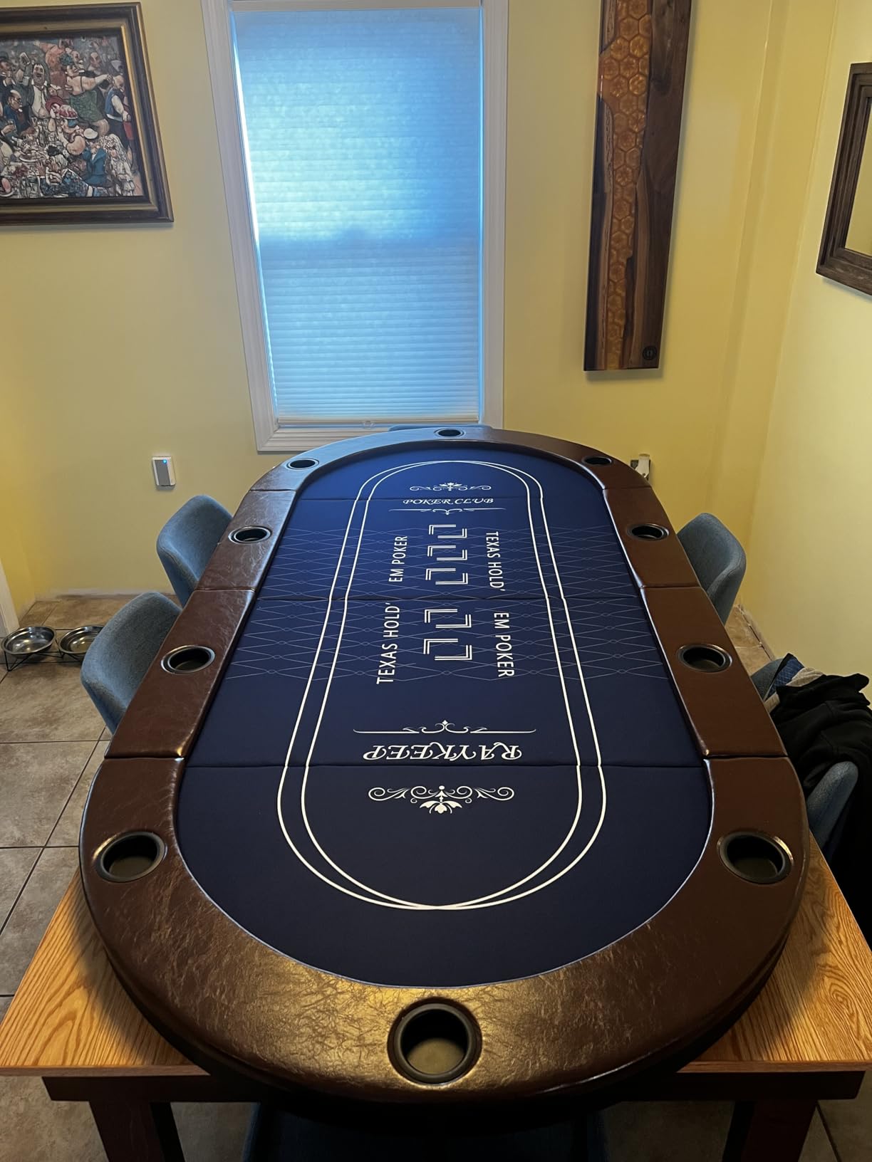 RAYKEEP LED Poker Table for 10 Players, 84