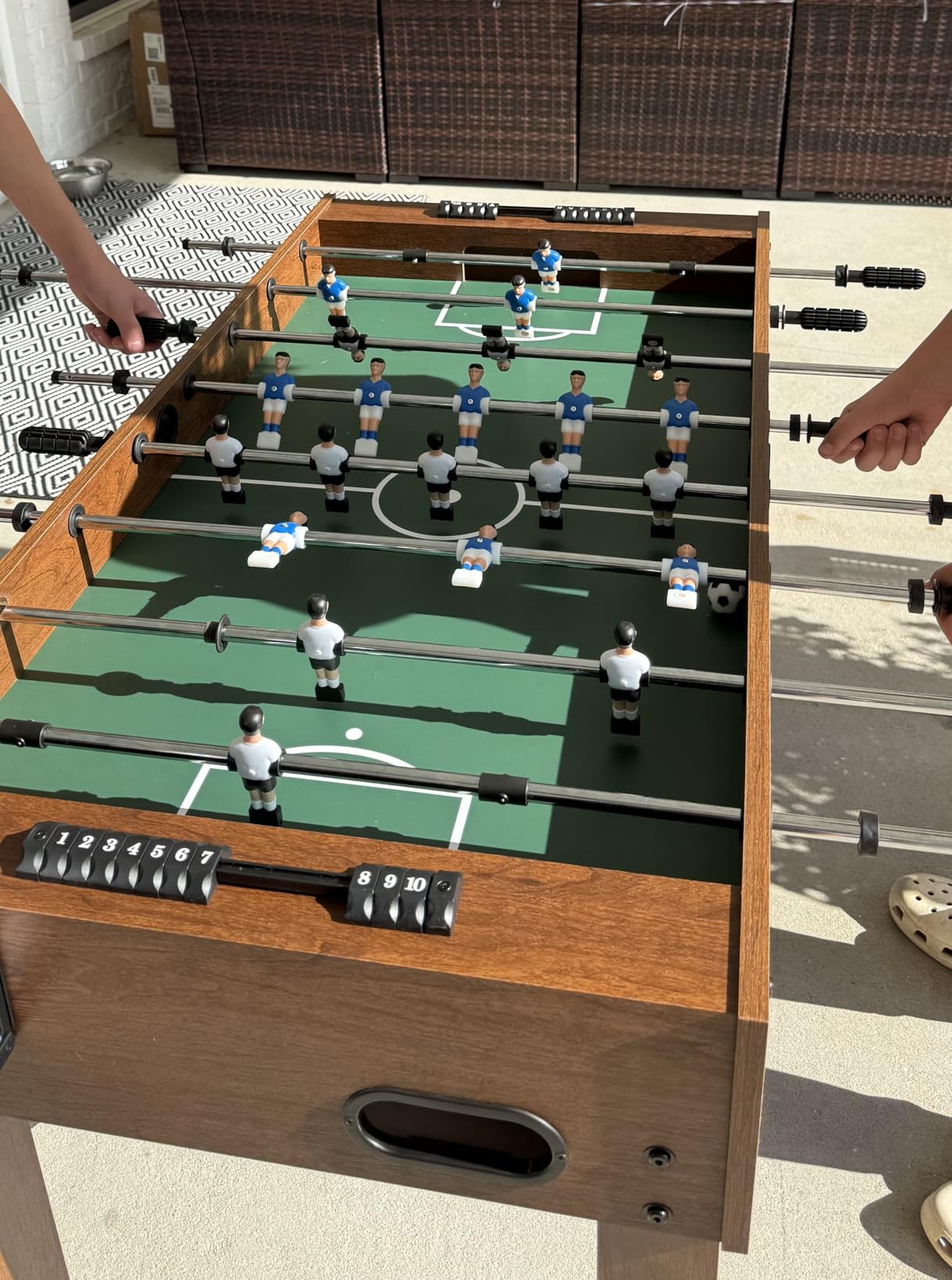 Foosball Table, Competition-Sized 48in and 55in Game Table for Home & Game Room - Includes 2 Balls & 2 Cup Holders - Classic Indoor Soccer Game customer photo 2
