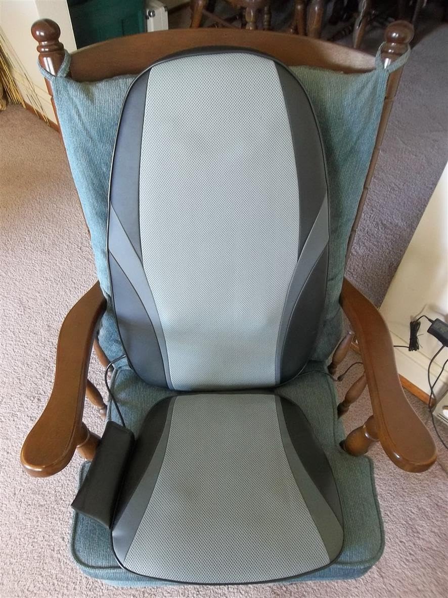 Snailax Shiatsu Back Massager with Heat, Deep Kneading Massage Chair Pad for Neck, Shoulders, Full Back & Waist, Adjustable Roller Massage Seat Cushion for Home Office, Pain Relief customer photo 2