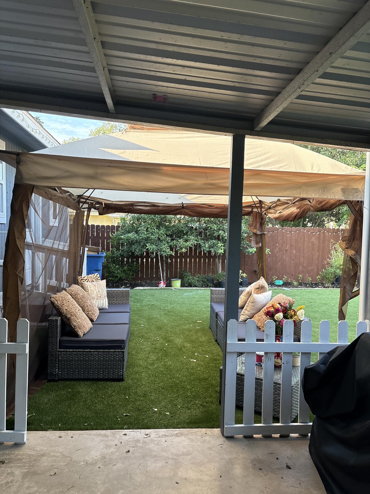COOS BAY 11x11 Pop Up Gazebo with Netting, Canopy Tent, Beige customer photo 2