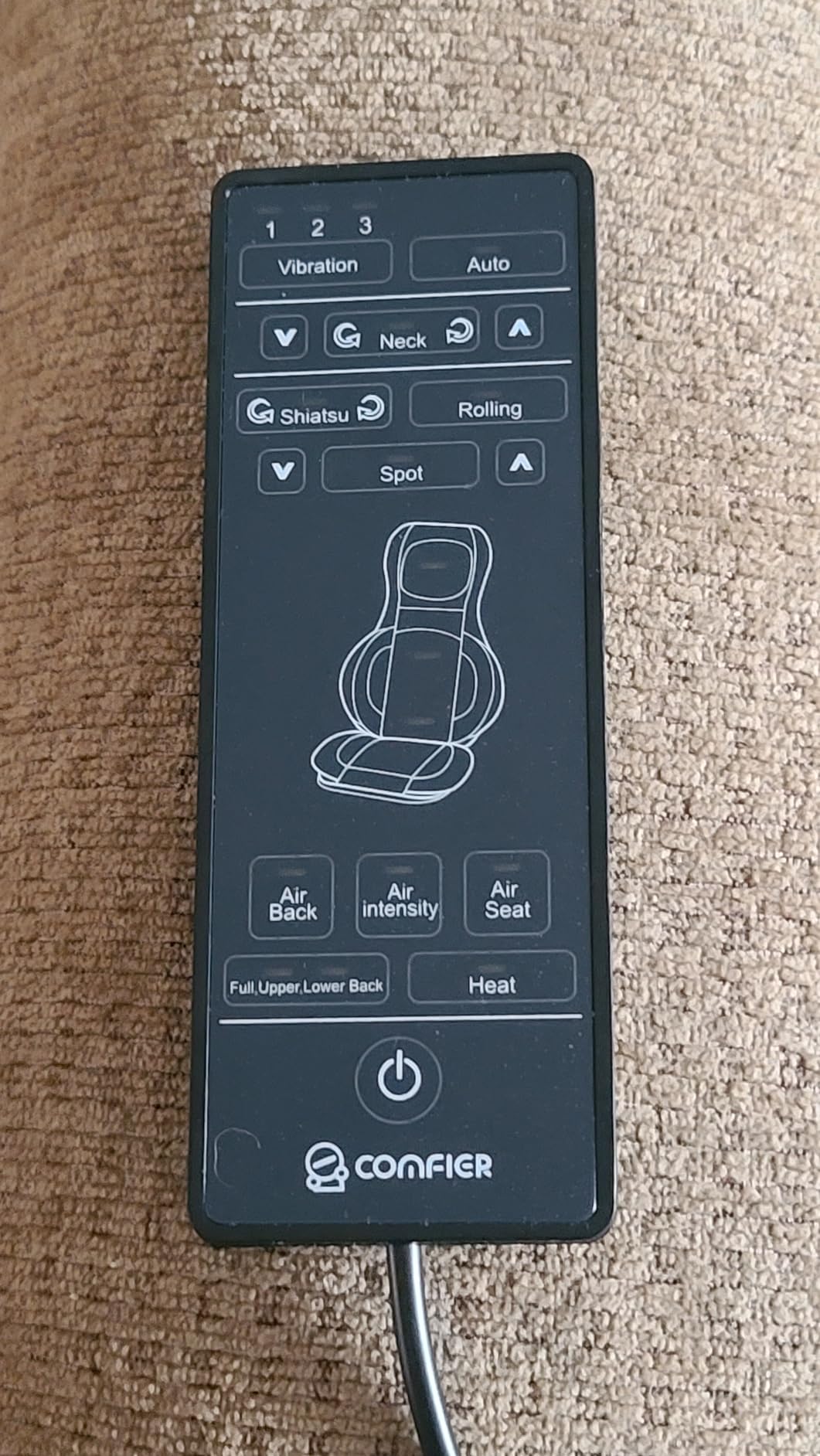 COMFIER Massager Chair with Heat, Shiatsu Neck Back Massager Portable with Compression & Rolling, Massage Chair Pad for Neck & Back for Muscle Tension Relief, Father Day Gift customer photo 1