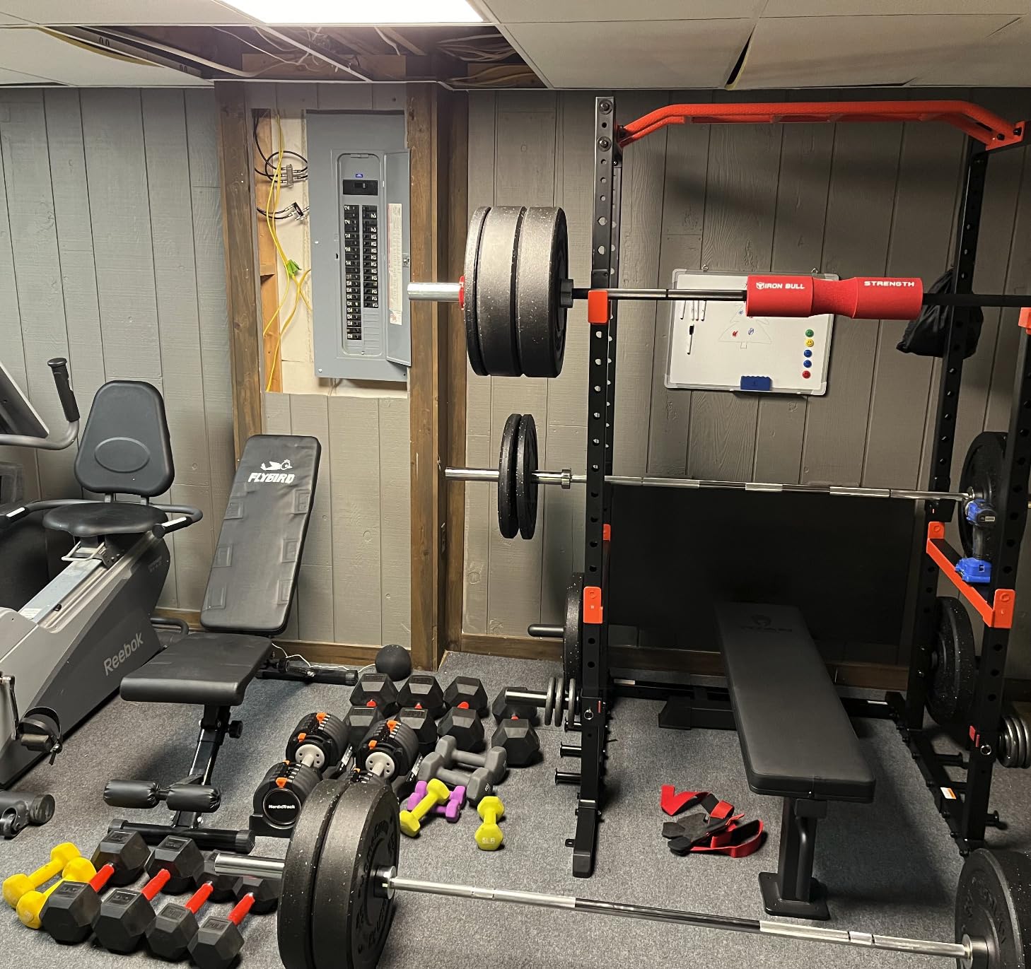 Sunny Health & Fitness Full Size Power Cage for Home Gym Training - 2130 lb Rack customer photo 2
