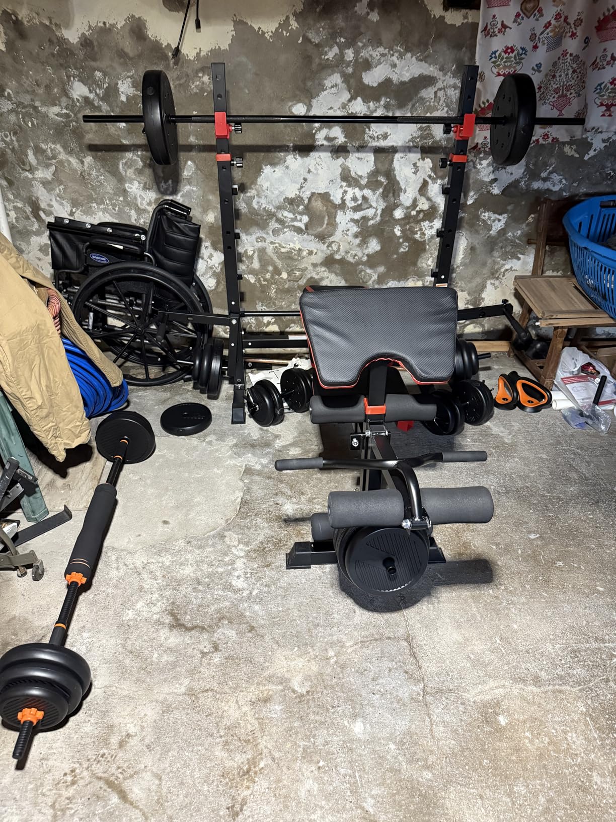 US Weight 105 Pound Weight Set with Barbell - Home Gym Workout Equipment customer photo 1