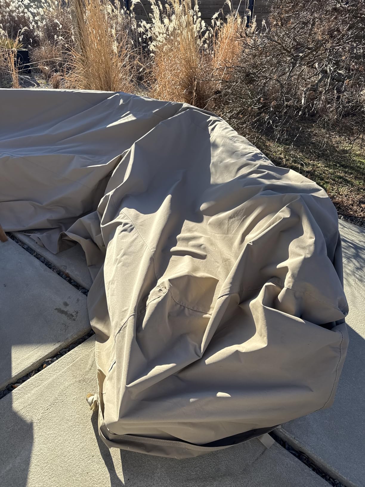 SunPatio Outdoor Curved Sectional Sofa Cover, Heavy Duty Waterproof Patio Couch Cover, All Weather Protection Furniture Protector with Sealed Seam, 190