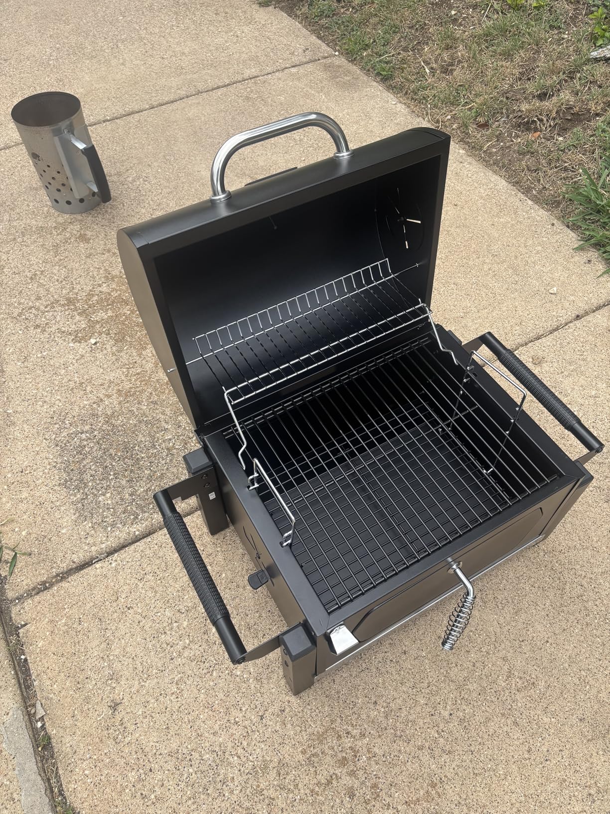 Royal Gourmet CD1519 Portable Charcoal Grill with Warming Rack, Tabletop Charcoal Grill with 303 Sq. In Cooking Area for Outdoor Camping and Picnic Grilling, Black customer photo 1