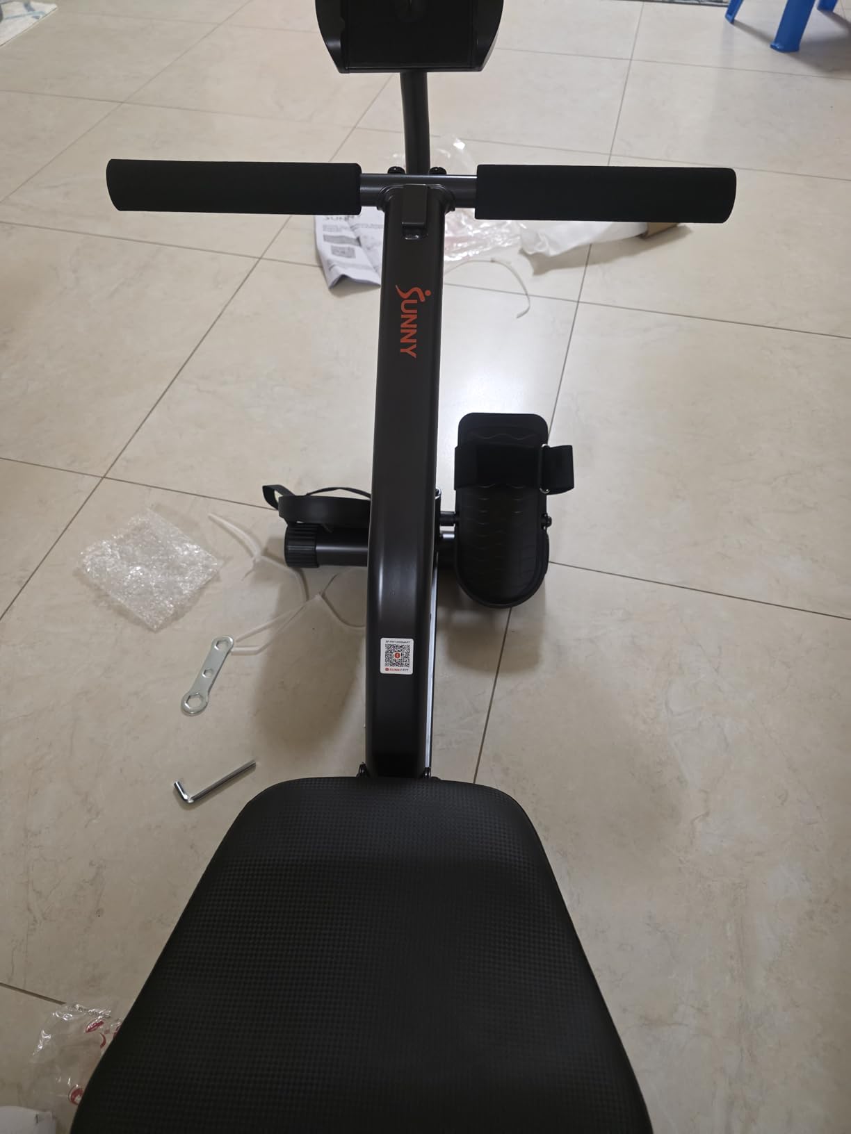 Sunny Health & Fitness Compact Hydraulic Rower with 12-Level Resistance | Full-Body Cardio, Joint-Friendly, Lightweight & Portable, Quiet & Smooth Row, Easy-Assembly, Free SunnyFit App customer photo 1