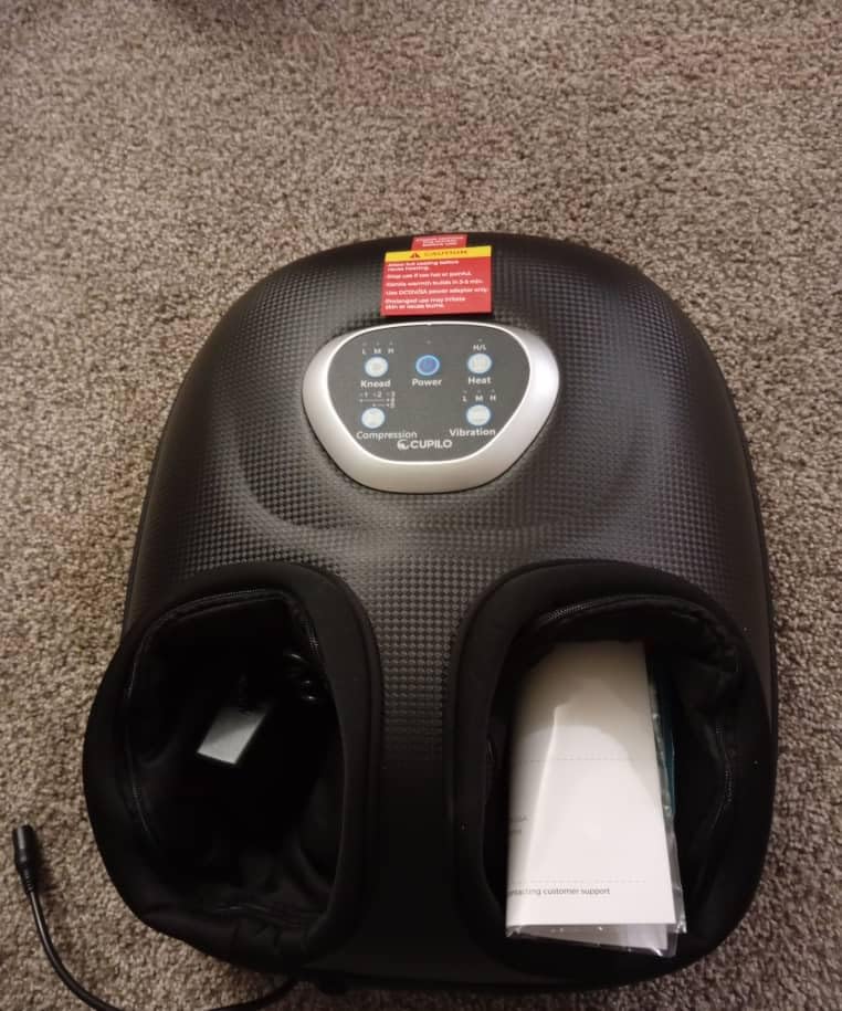 CuPiLo Foot Massager FSA Eligible HSA 2026 Upgraded, Birthday Gifts for Women Men Mom Dad, Feet Massager with Heat for Plantar Fasciitis Relief, 5 Levels Compression & Vibration Massage for Neuropathy customer photo 2