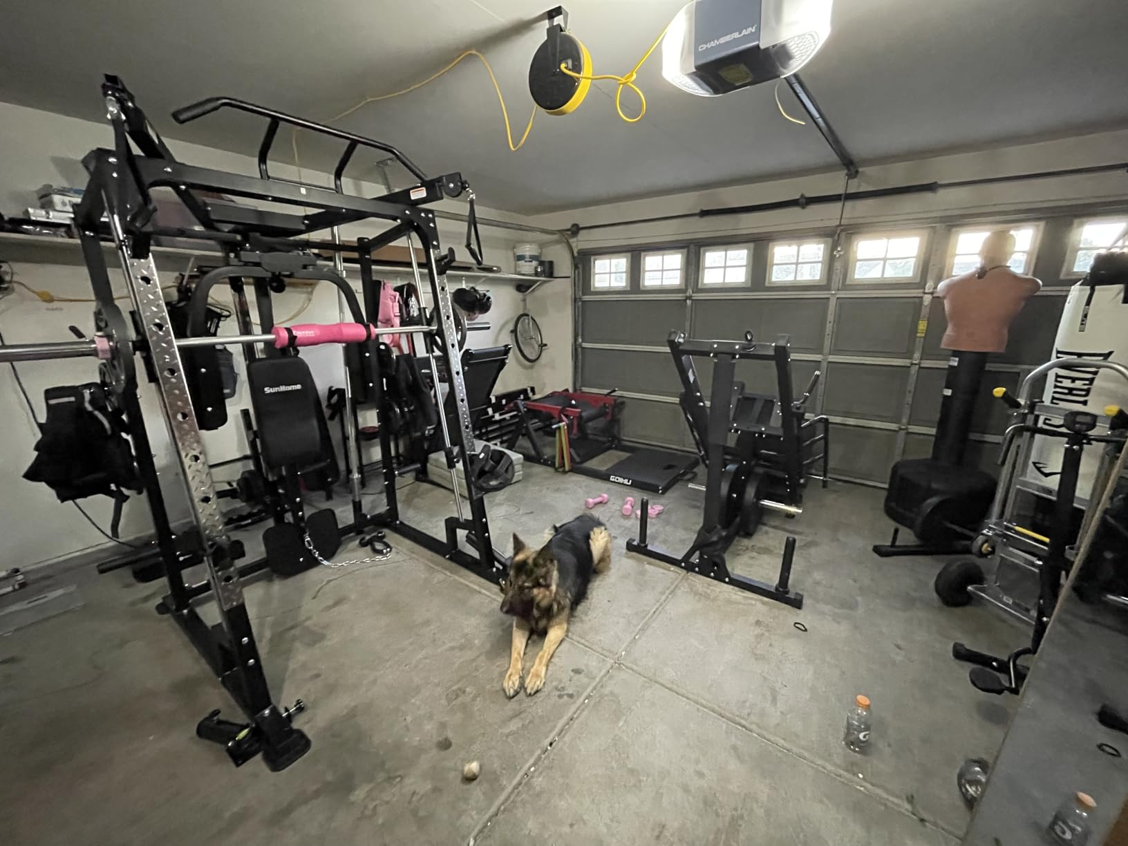 SunHome Smith Machine, 2000LBS Power Cage Squat Rack with Smith Bar, LAT Pull-Down Systems, Cable Crossover Machine for Home Gym customer photo 2