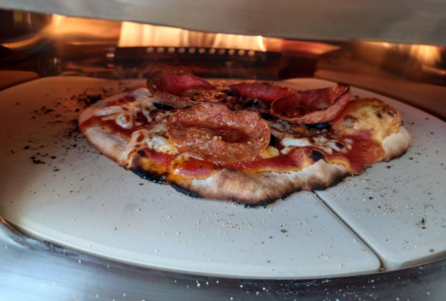 Solo Stove Pi Prime Pizza Oven Outdoor - Gas, Propane - Portable Pizza Oven with Cordierite Stone Cooking Surface - Demi-Dome Design - Wide-Mouthed Opening - Stainless Steel customer photo 2