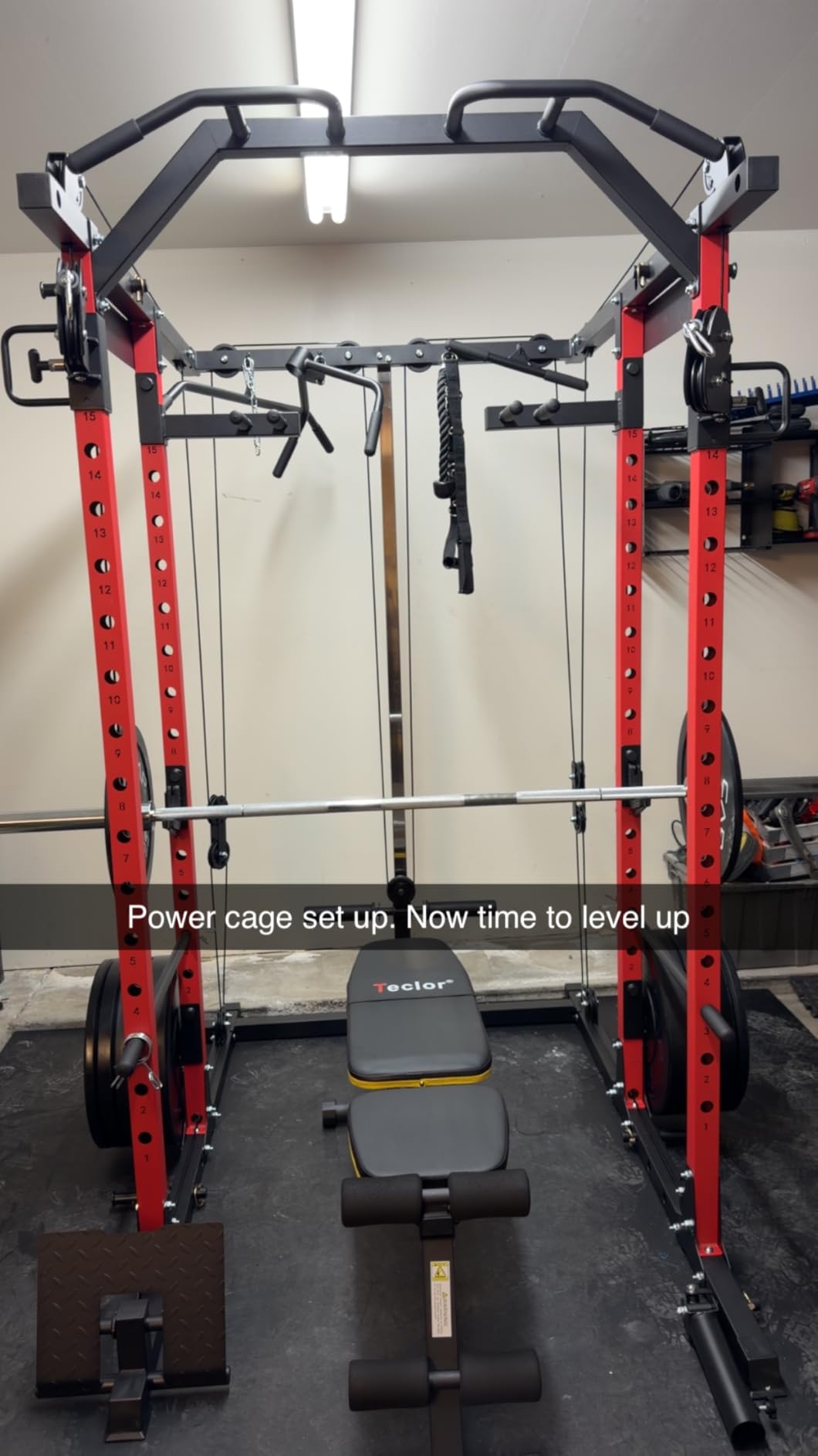 Mikolo Power Cage with Cable Crossover System, 1500LBS Squat Rack with LAT Pull Down customer photo 2
