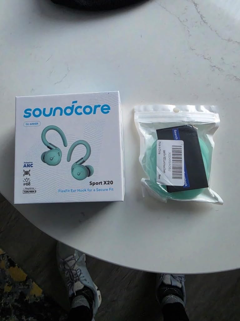 Soundcore Sport X20 by Anker Noise Cancelling Workout Earbuds, Ear Hooks | Rotatable and Extendable Ear Hooks, Deep Bass, IP68 Waterproof, Sweatproof, Dustproof, 48H Playtime customer photo 2