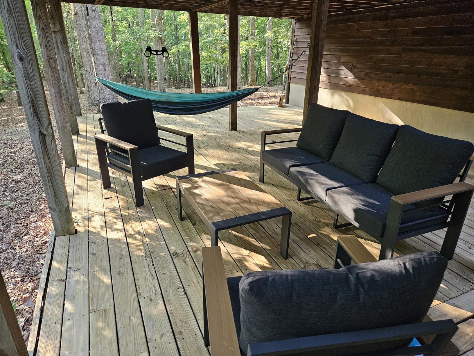 Aoxun Patio Furniture Set, 5 Piece Aluminum Patio Sets with 5