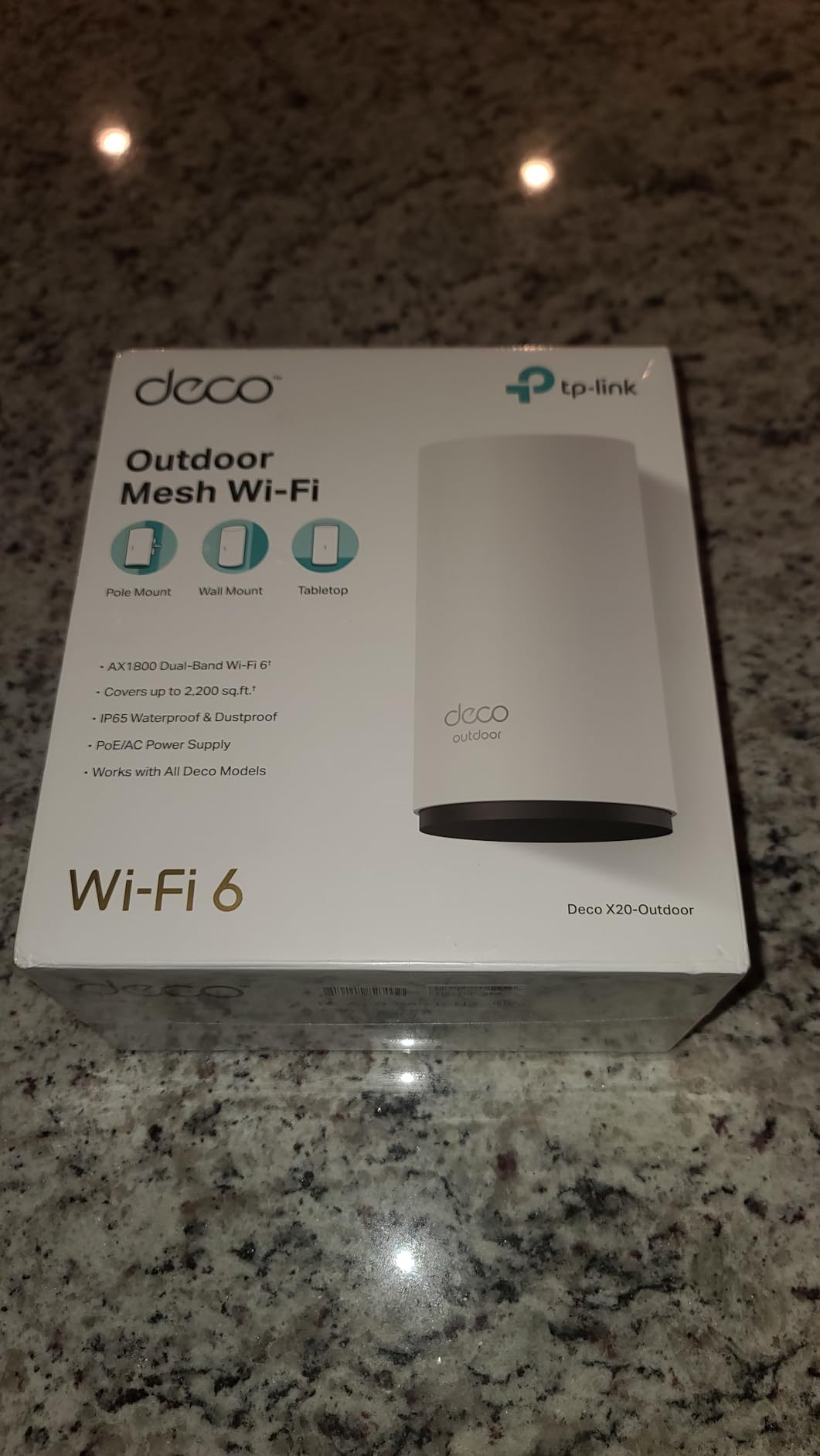 TP-Link Deco X20-OUTDOOR AX1800 Dual-Band Wi-Fi 6 Outdoor Mesh WiFi Extender Unit | Up to 2,200 sq.ft| 2 Gigabit PoE+ Ports, Waterproof| HomeShield| 3 Mounting Options| Secure by Design, 1-Pack customer photo 2