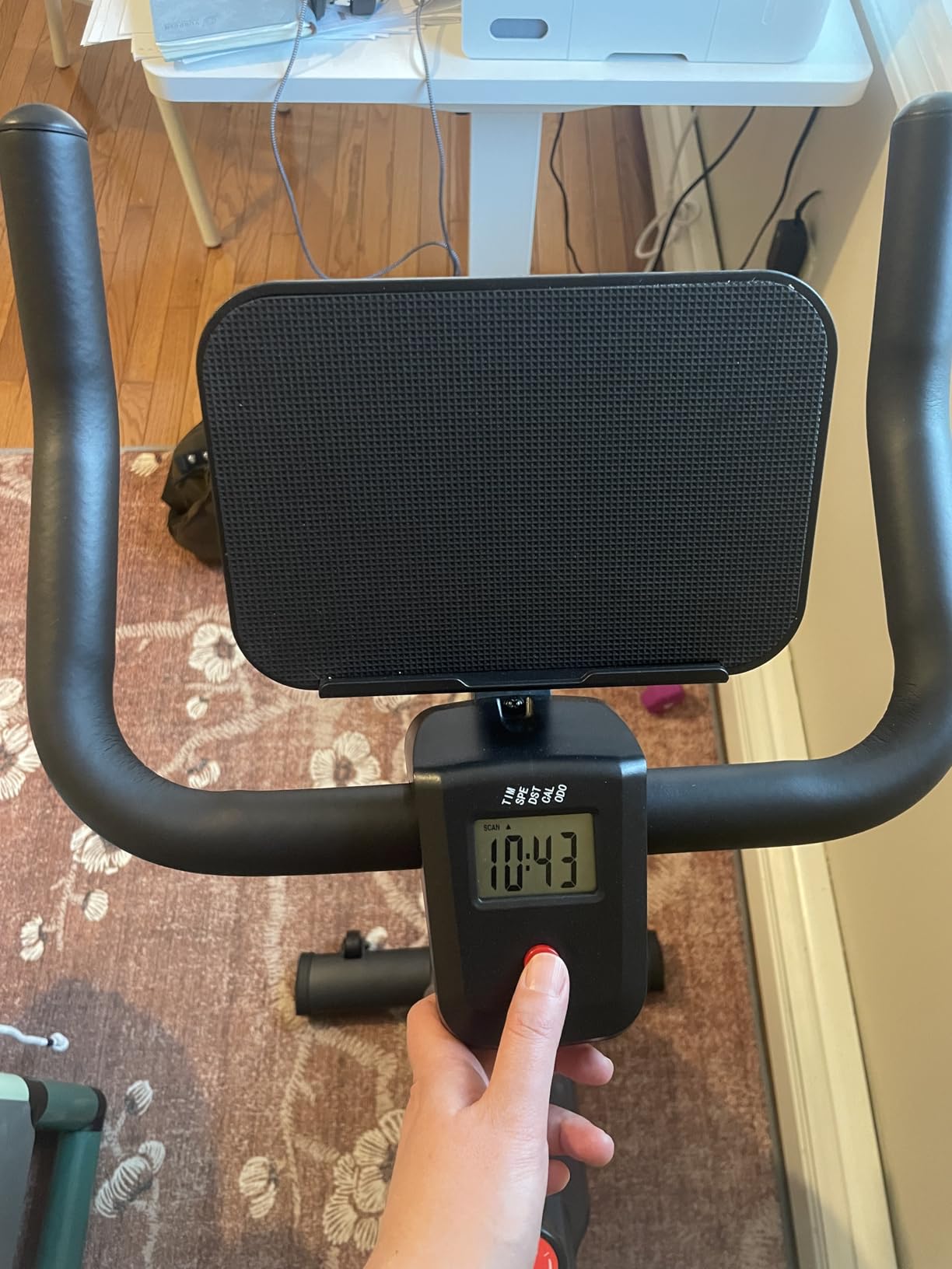 Exercise Bike, CHAOKE Quiet Adjustable Magnetic Resistance Stationary Bike for Home Cardio with App Compatible, 300LB Weight Capacity Indoor Cycling Bike with Comfortable Seat & Digital Display customer photo 2