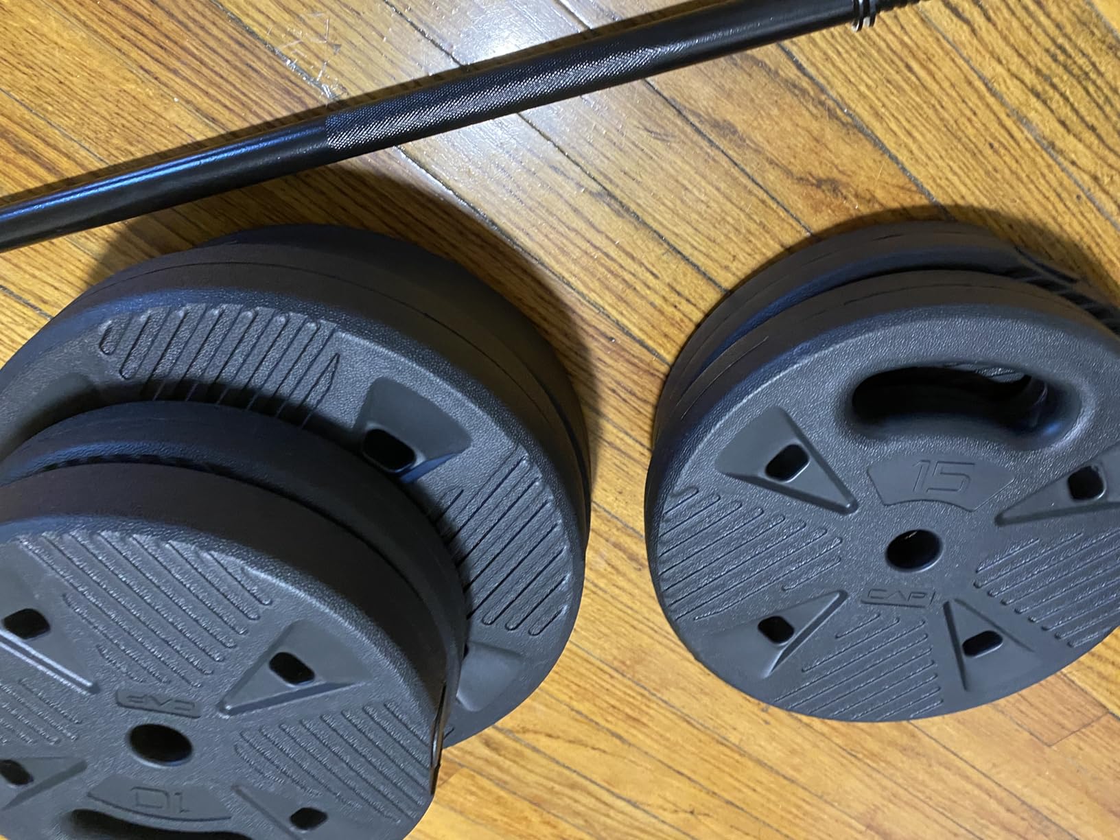 CAP Threaded Barbell Set with 100 LB Cement Grip Plates | 47