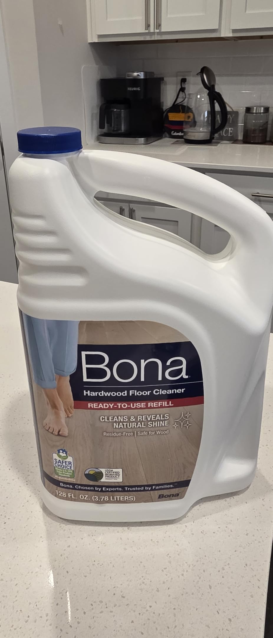 Bona Hardwood Floor Cleaner Refill - 128 fl oz - Unscented | Refill for Bona Spray Mops and Spray Bottles - Residue-Free Floor Cleaning Solution for Wood Floors customer photo 1