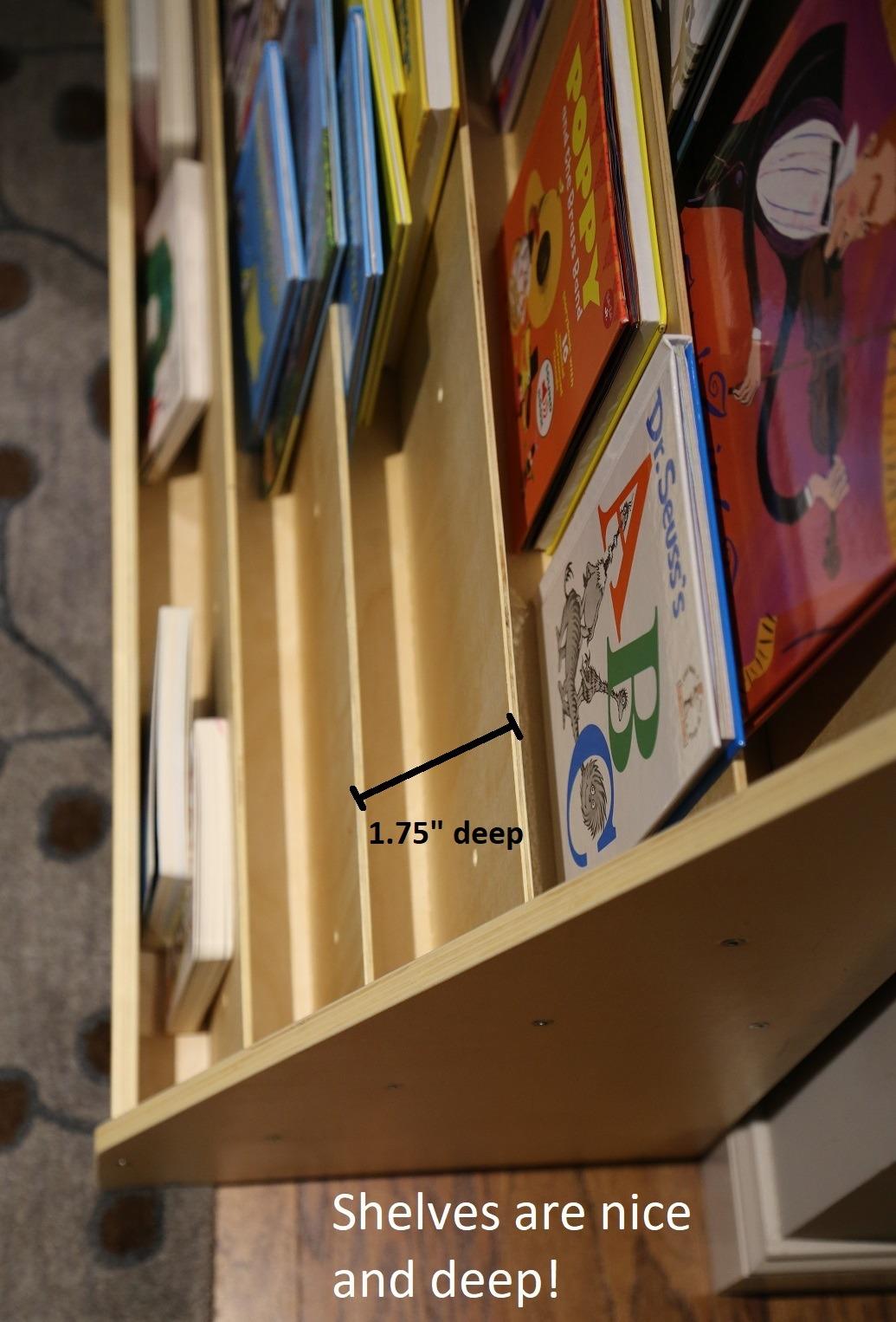 ECR4Kids Single-Sided Wooden Book Display, Montessori Furniture, Natural customer photo 1