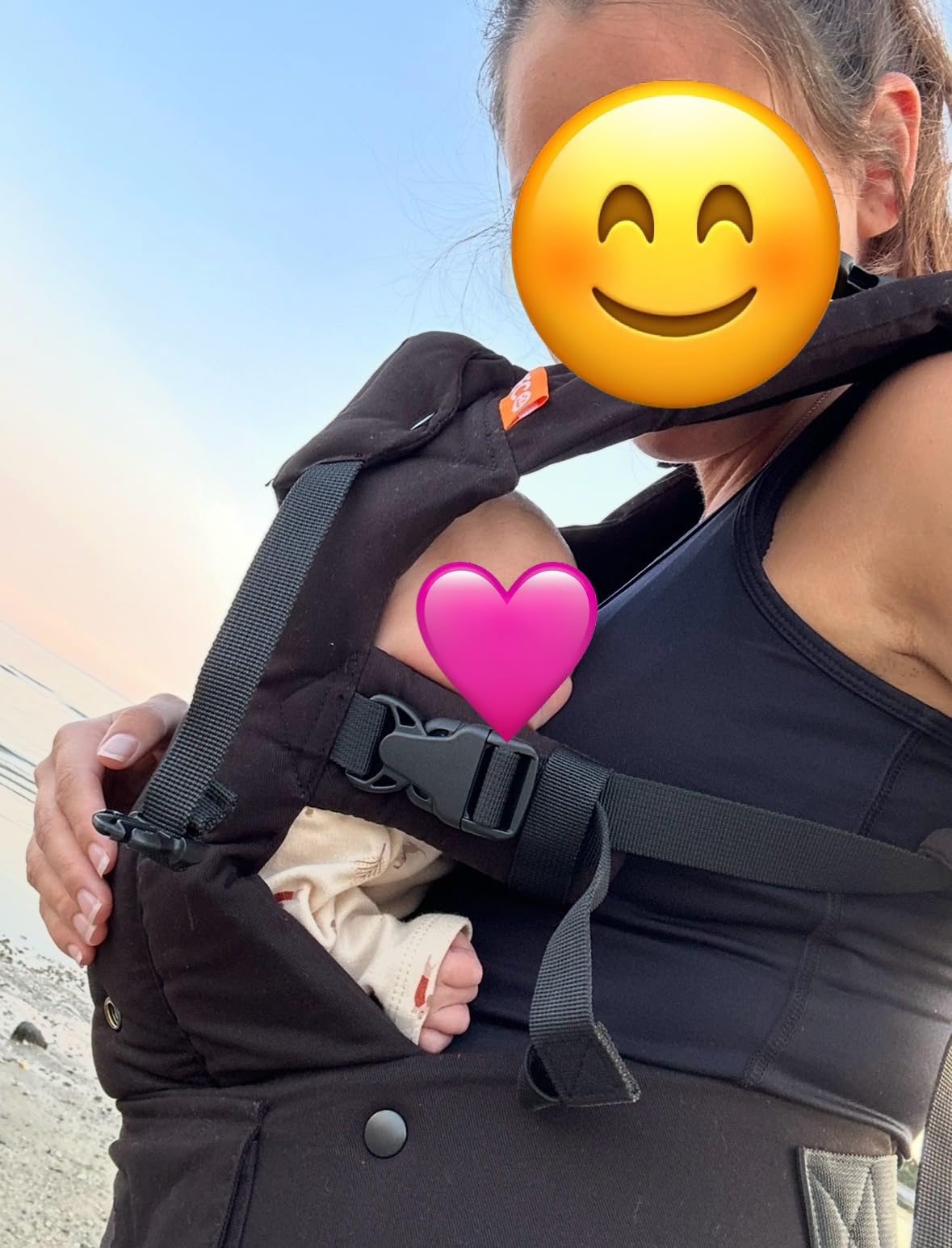 Beco Gemini Baby Carrier Newborn to Toddler, 7-35 lbs, Classic Grey | 4 Ergonomic Carry Positions - front in, front out, hip & back - Adjustable Seat, certified Hip-Healthy from day one. customer photo 1