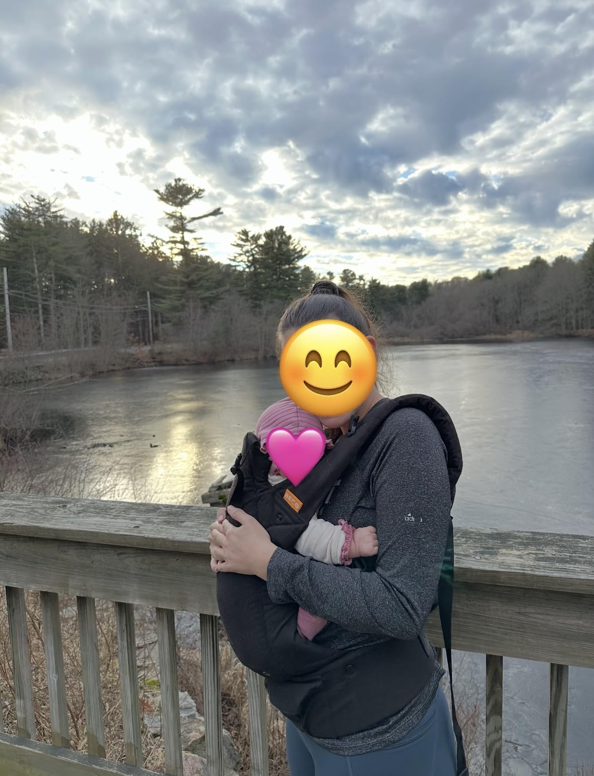 Beco Gemini Baby Carrier Newborn to Toddler, 7-35 lbs, Classic Grey | 4 Ergonomic Carry Positions - front in, front out, hip & back - Adjustable Seat, certified Hip-Healthy from day one. customer photo 2