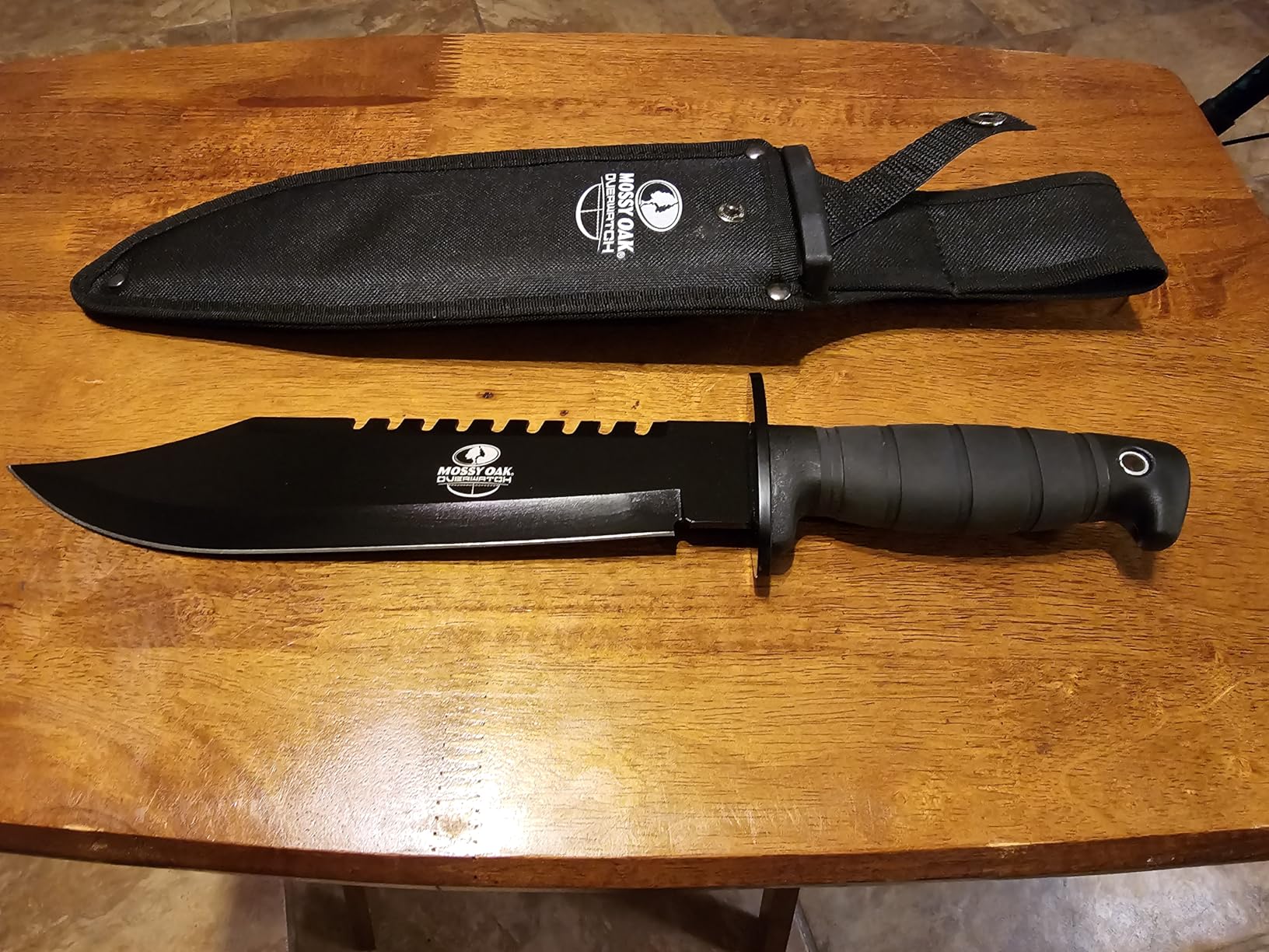 Mossy Oak 15-inch Survival Knife with Sharpener and Fire Starter | Fixed Blade Hunting Bowie Knife for Camping, Tactical, Outdoor customer photo 2
