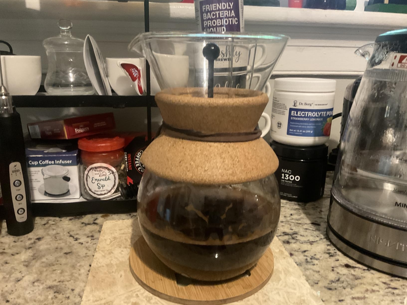 17oz Pour Over Coffee Maker, High-Heat Borosilicate Glass with Reusable Stainless Steel Filter and Cork Grip customer photo 2