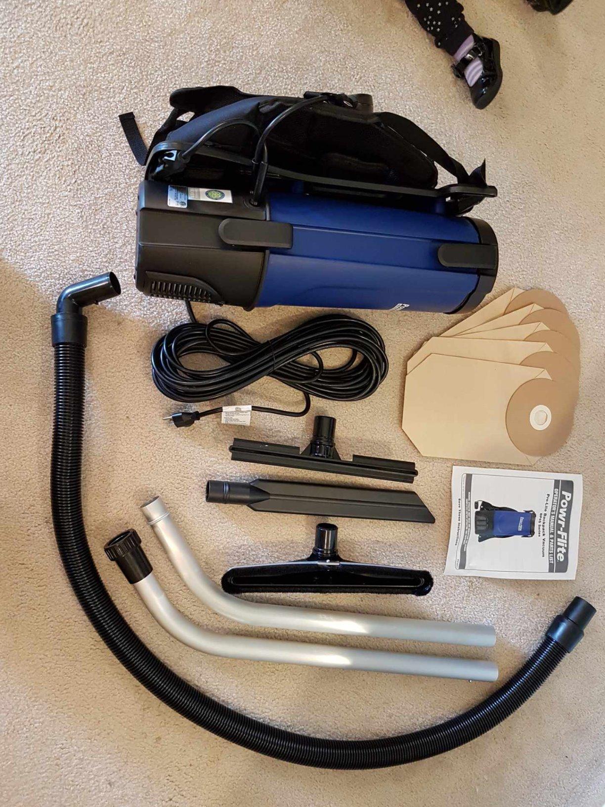 Powr-Flite Pro-Lite Backpack Vacuum Cleaner, 4-Quart Canister, BP4S | Commercial Grade, Portable Vacuum Cleaner with Tool Kit customer photo 2