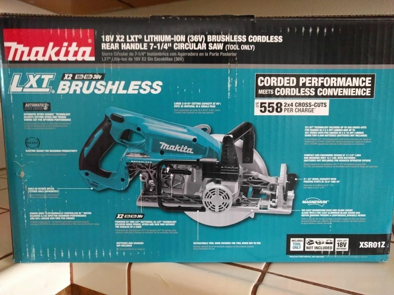 Makita XSR01Z 36V (18V X2) LXT Brushless Rear Handle 7-1/4 in. Circular Saw, Tool Only customer photo 1
