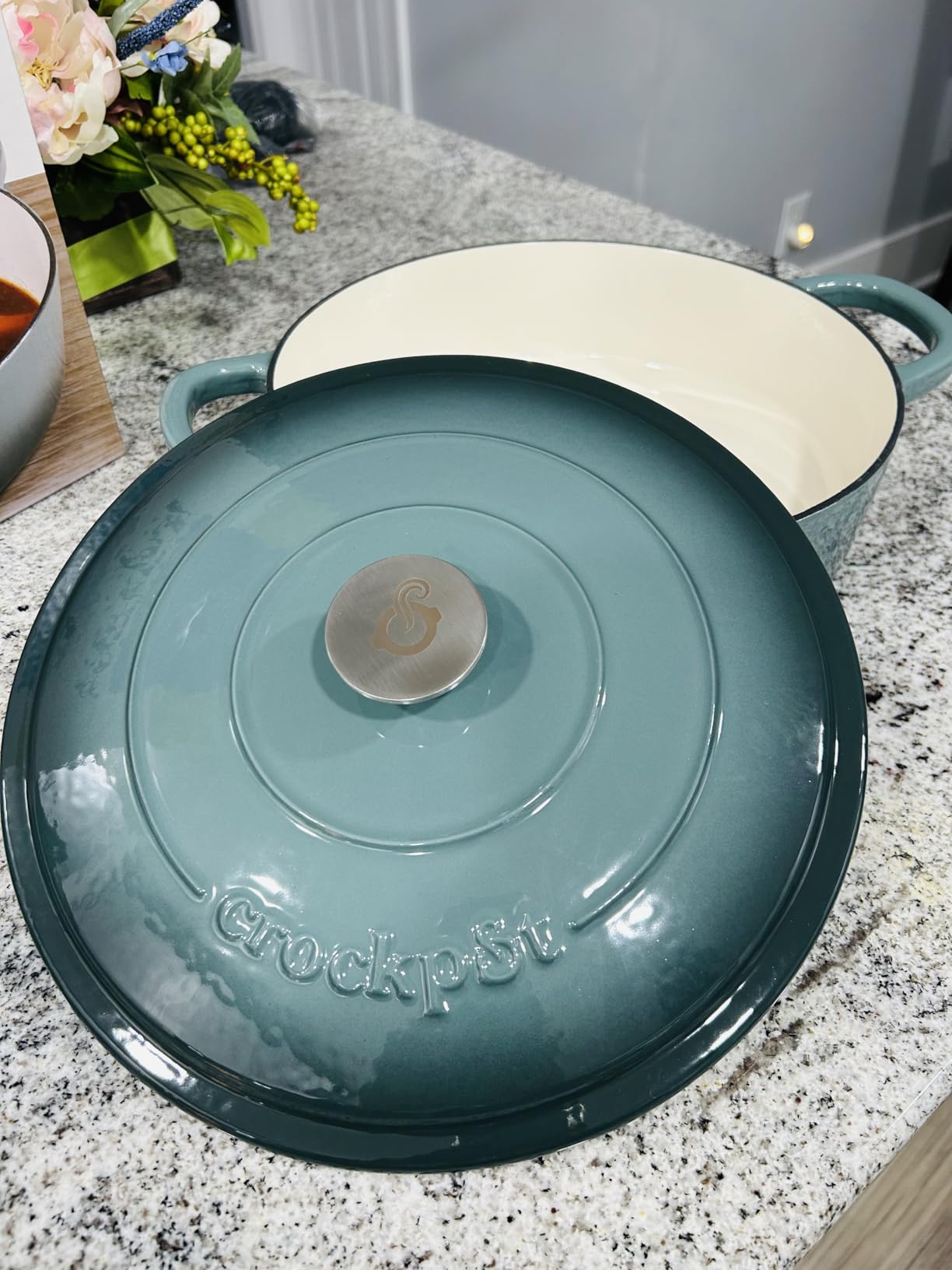 Crock-Pot Crock Pot Artisan Enameled Cast Iron Braiser W/Lid, 5 Quart, Slate Gray customer photo 2