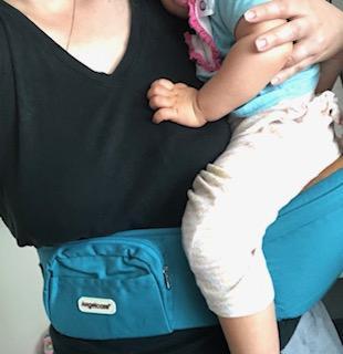 ANGELBB Baby Infant Hip Seat Carrier with Pockets Lightweight Toddler Waist Stool Seat Belt Carrier (Green) customer photo 1