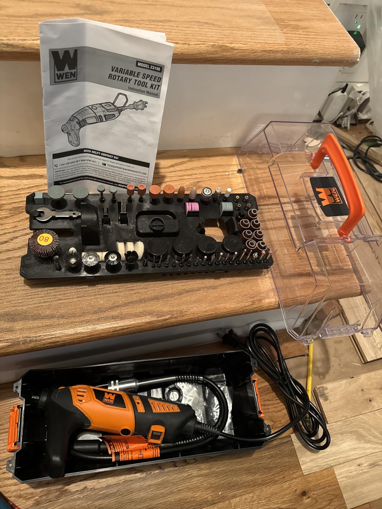 WEN 23190 1.3-Amp Variable Speed Steady-Grip Rotary Tool with 190-Piece Accessory Kit customer photo 1