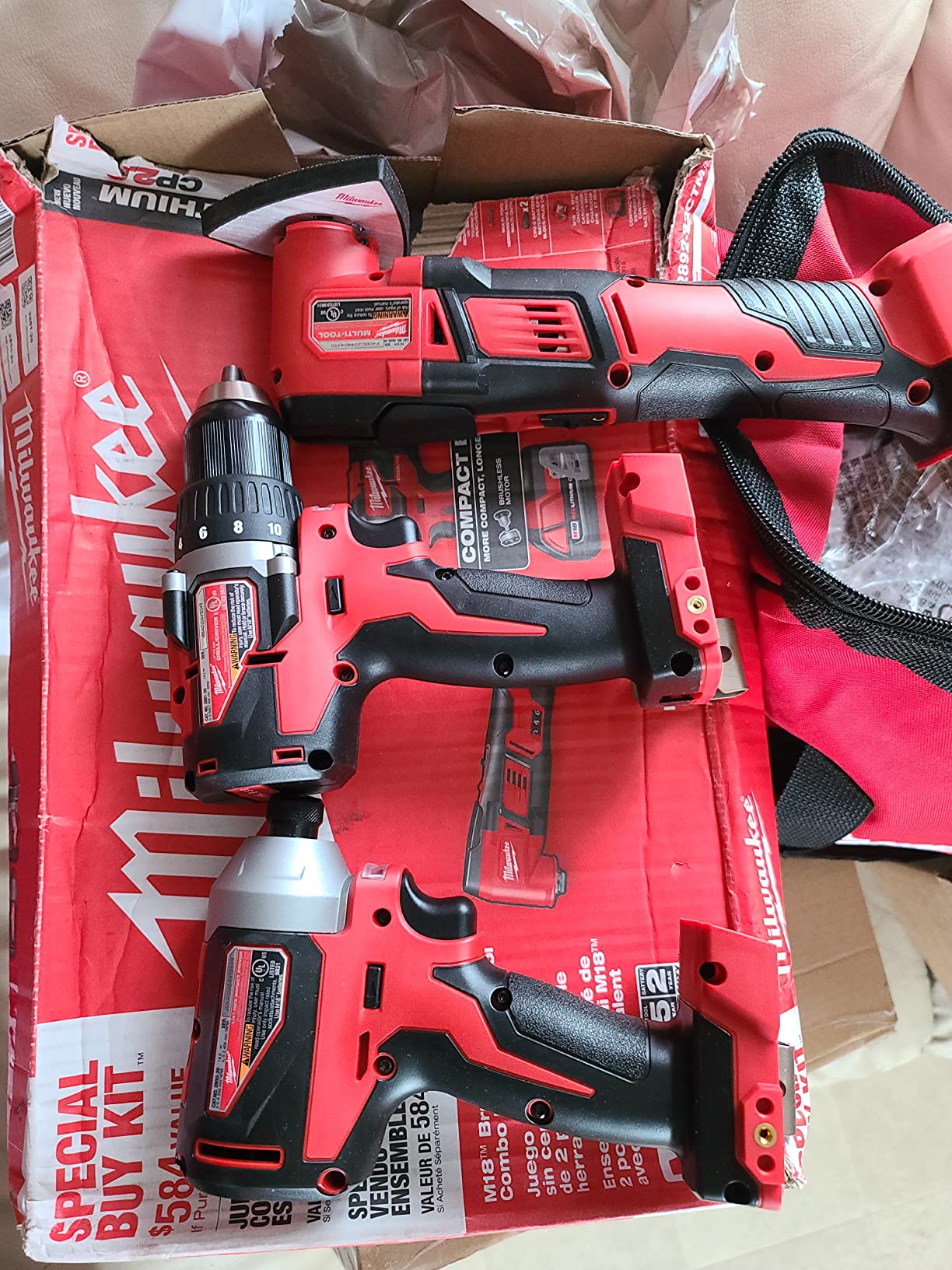 2892-22CT M18 Compact Brushless 2-Tool Combo Kit, Drill Driver/Impact Driver customer photo 2
