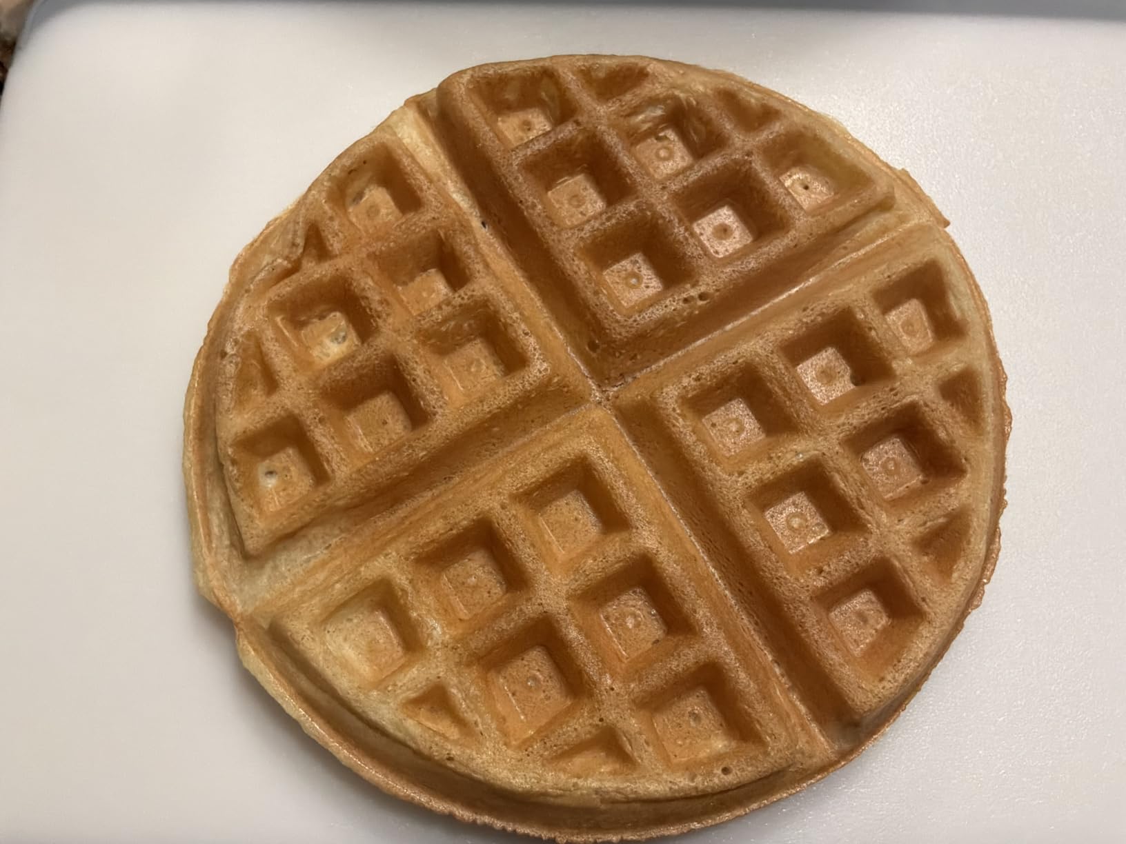 Chefman Anti-Overflow Belgian Waffle Maker w/Shade Selector, Temperature Control, Mess Free Moat, Round Iron w/Nonstick Plates & Cool Touch Handle, Measuring Cup Included, Black customer photo 2