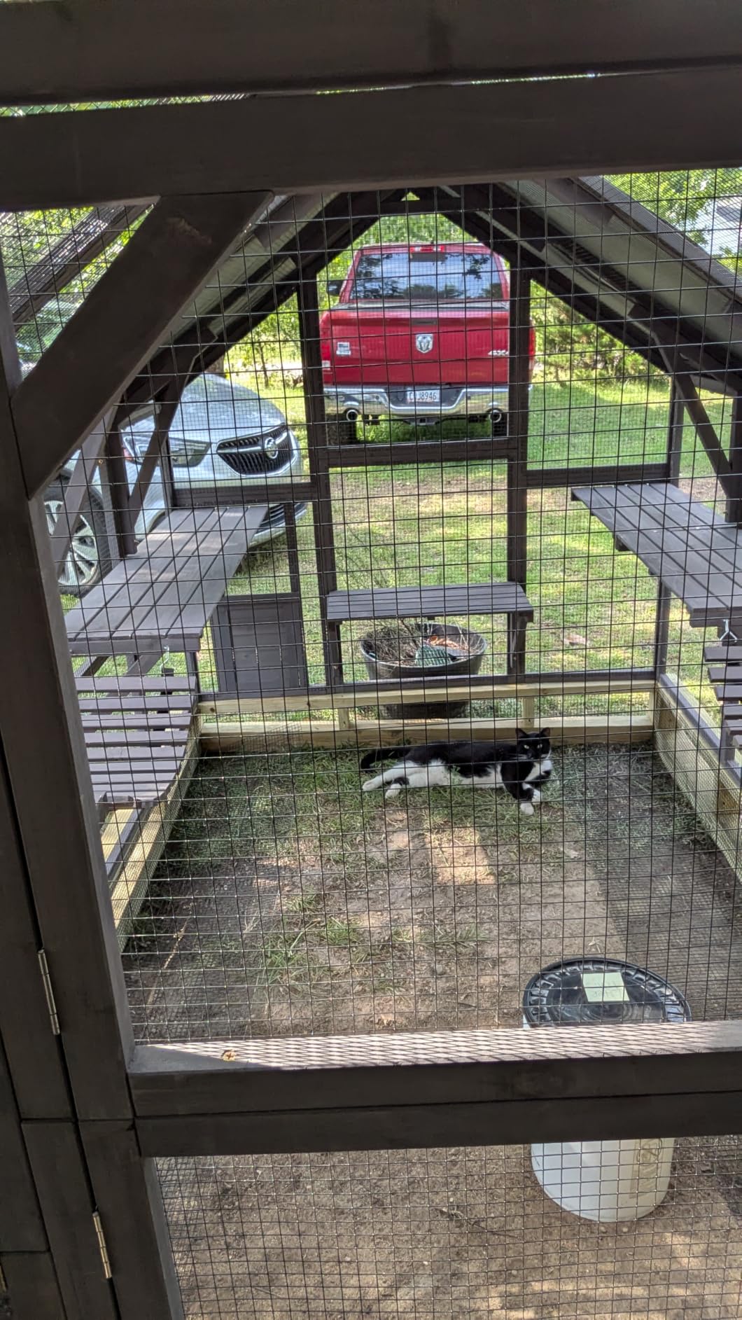 Aivituvin Cat House Outdoor Catio Cat Enclosures on Wheels 70.9