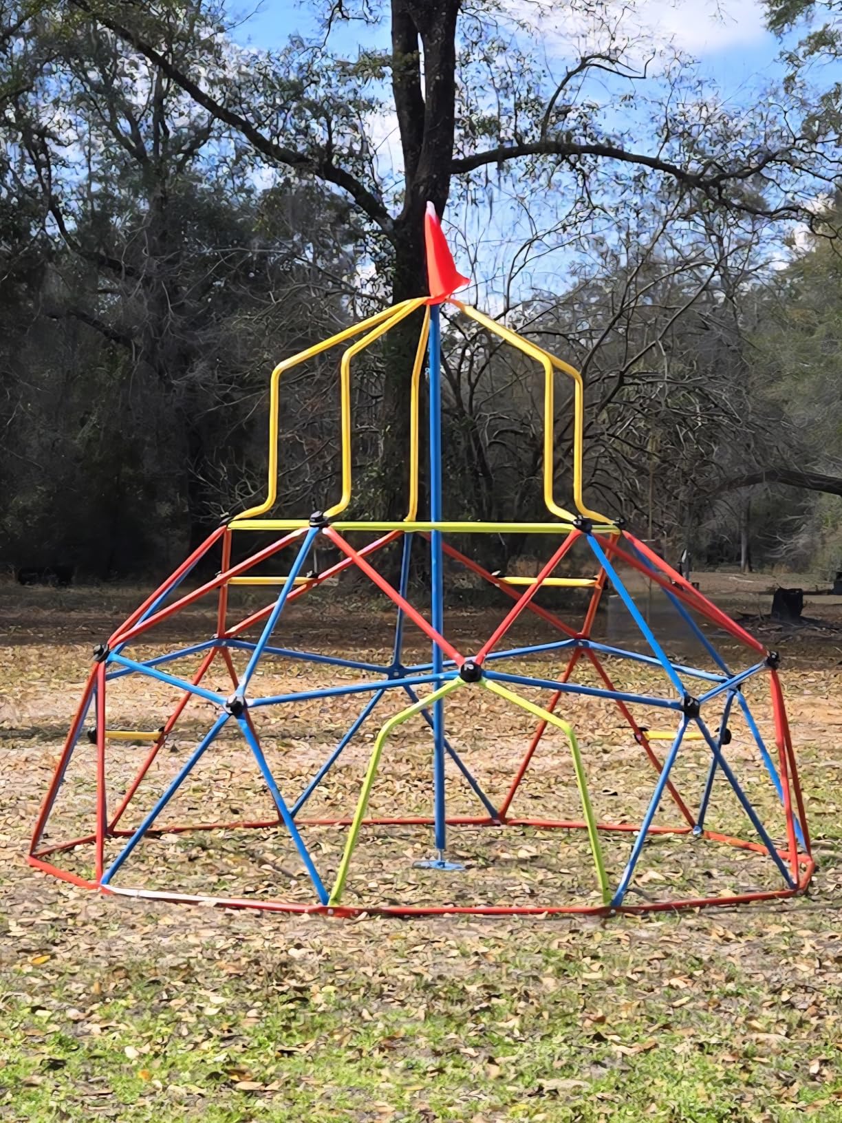 Zupapa 10FT Climbing Dome, Outdoor Jungle Gym for Kids with Climbing Grip - Geometric Dome Climber Supports 1000LBS Outdoor Playset and Easy Assembly Outdoor Play Equipment for Kids (Blue, 10FT) customer photo 2