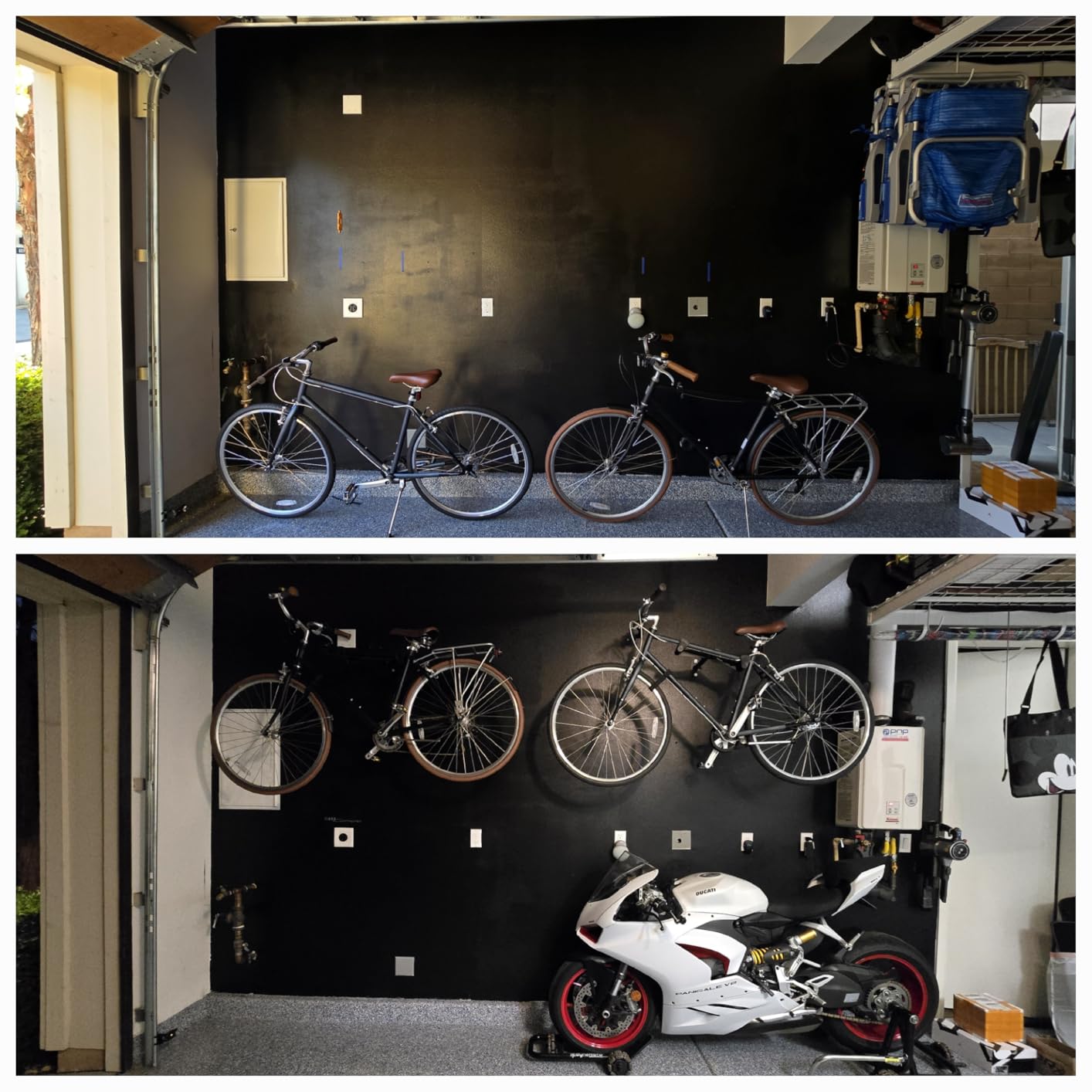 Vibrelli Bike Wall Mount - Horizontal Storage Rack for Hanging Bicycles in Garage - Adjustable Bike Hanger, Holder - Wall Bike Rack Hooks for Bicycle customer photo 2
