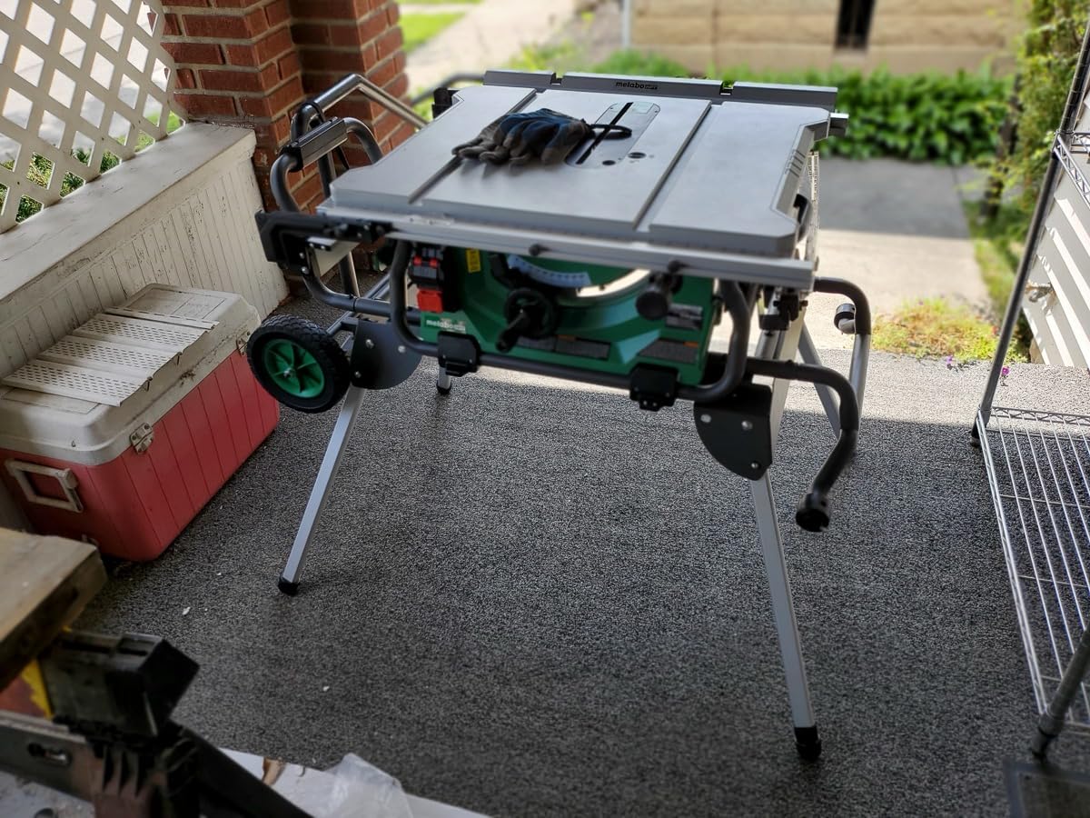 Metabo HPT 10-Inch Table Saw 15-Amp Fold and Roll Stand Power Saw, C10RJS | 35-Inch Rip Capacity, 28.75 x 22 in Surface, Adjustable Foot, Durable Motor, Pro-Grade Cutting Performance customer photo 1