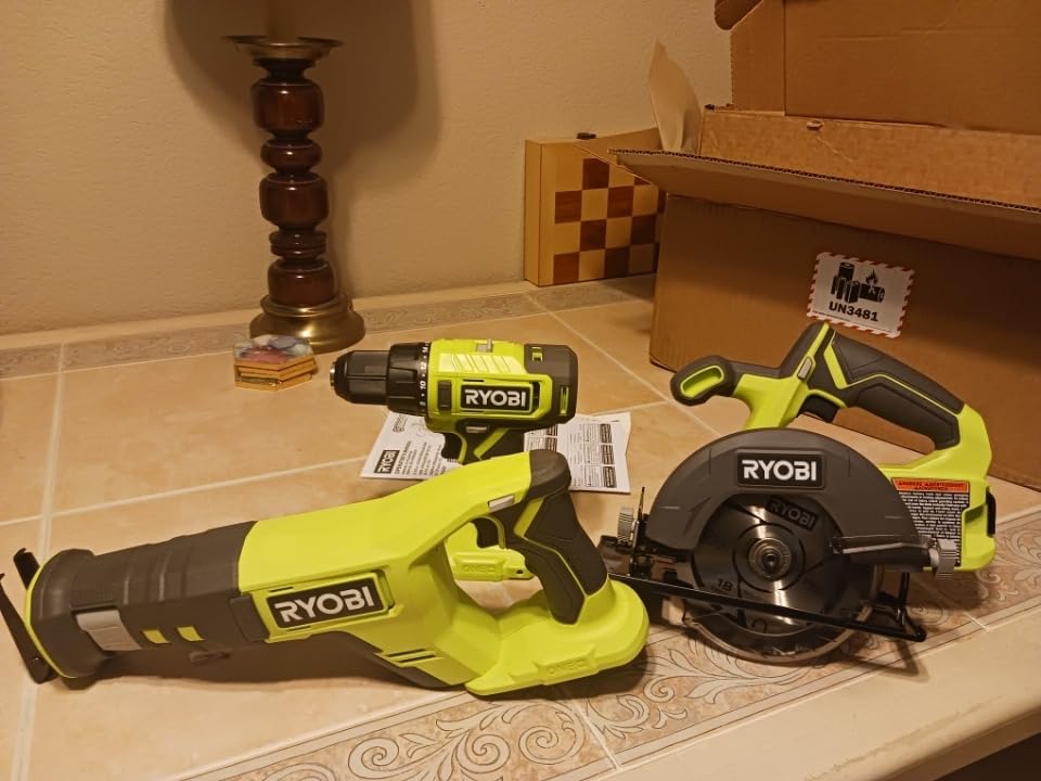 Ryobi 18V ONE+ Lithium-Ion Cordless 3-Tool Combo Kit with (1) 1.5 Ah Battery and Charger customer photo 1