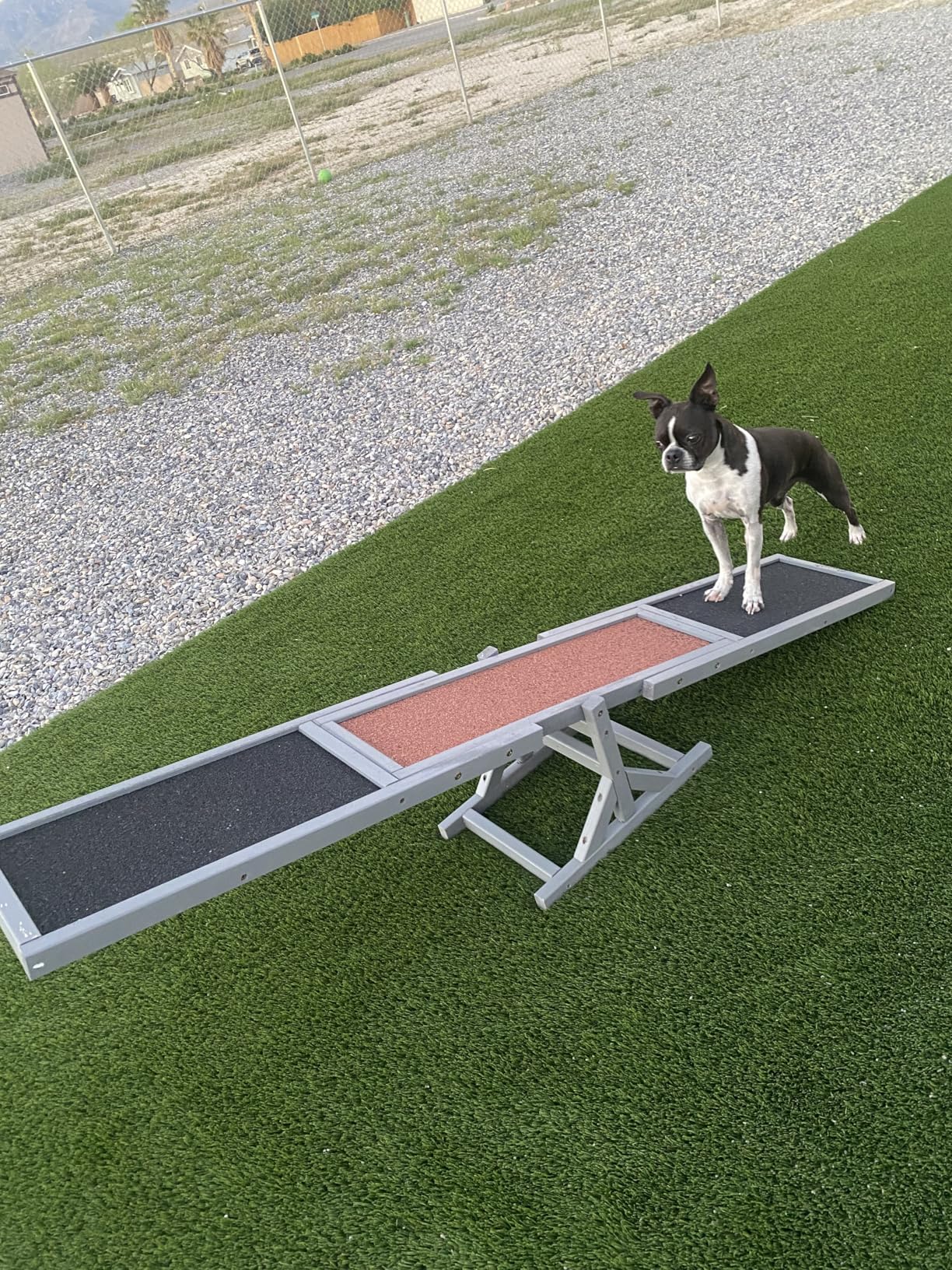 PawHut Wooden Dog Agility Seesaw for Exercise, Balance Training, Platform Equipment Run Game Toy, Weather Resistant Pet Supplies, Outdoor Backyard customer photo 1